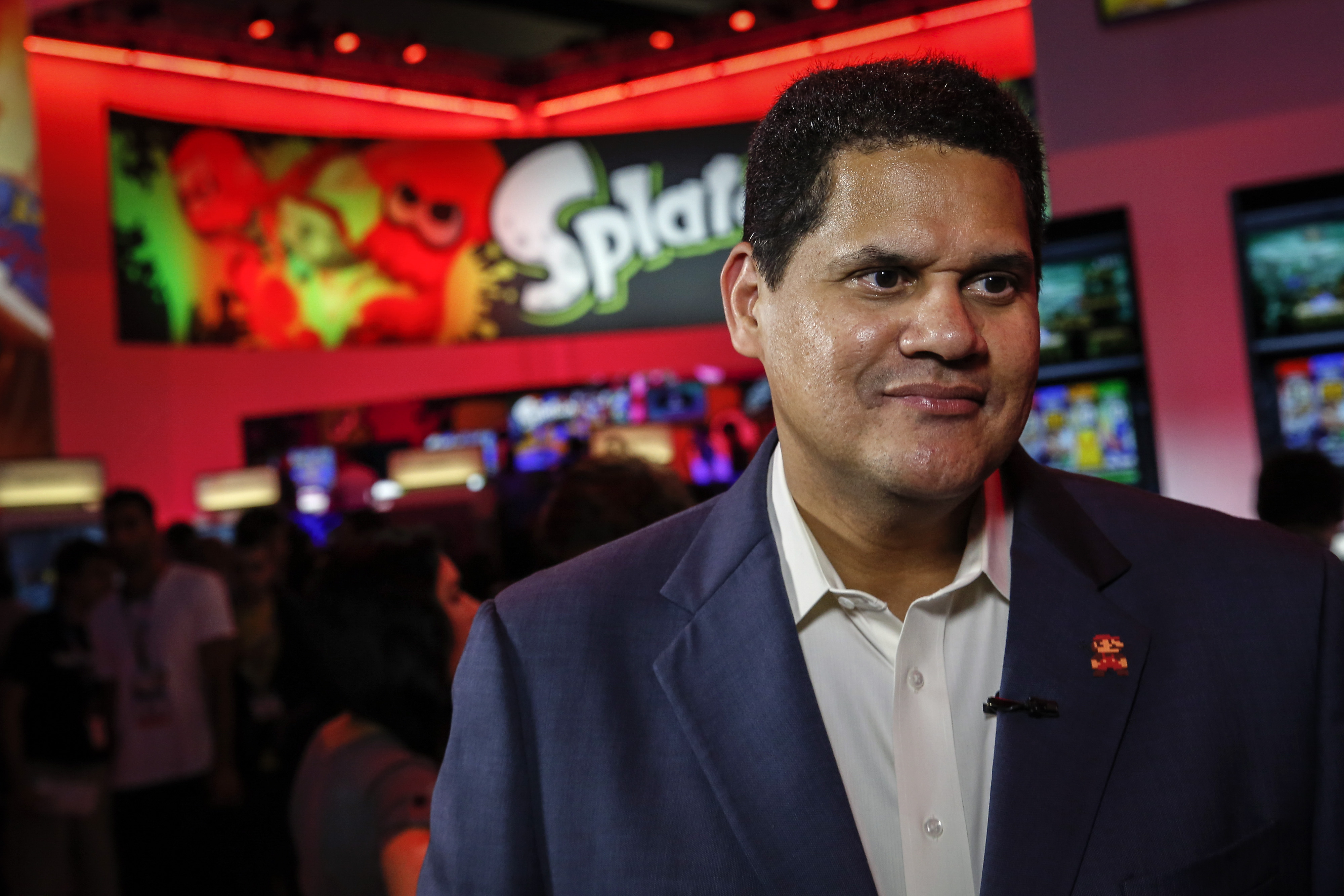 Reggie Fils-Aime, president and chief operating officer of Nintendo of America Inc., attends a Bloomberg Television interview at the E3 Electronic Entertainment Expo in Los Angeles on June 11, 2014. (Patrick T. Fallon–Bloomberg/Getty Images)