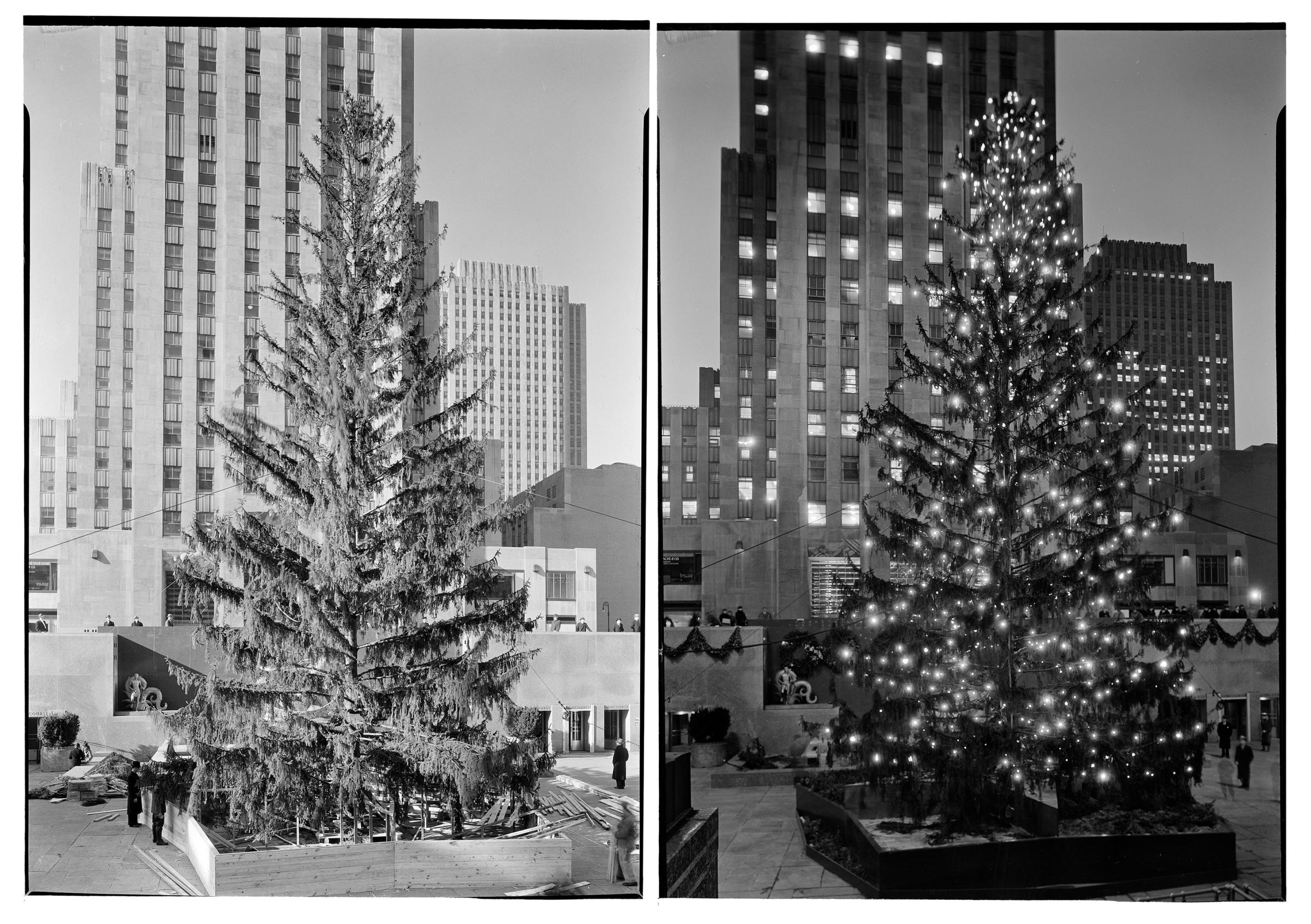 Rockefeller Center Christmas Tree, 1934.