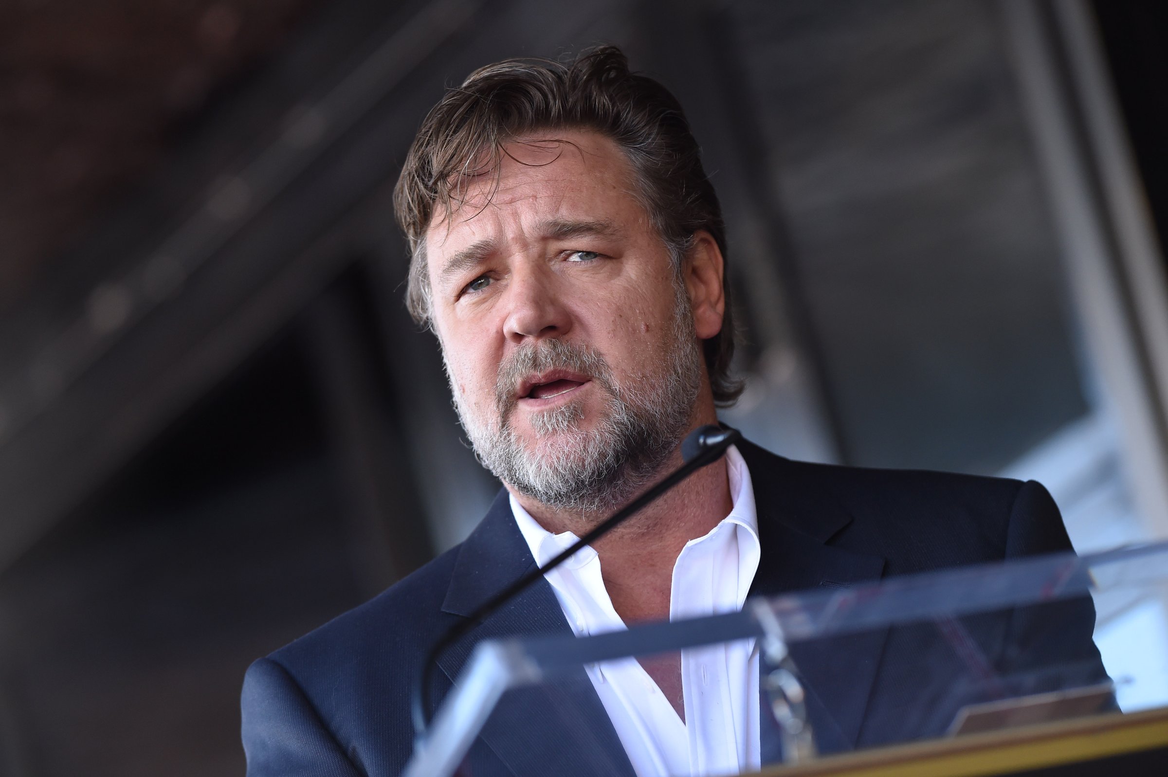 Actor Russell Crowe attends the ceremony honoring director Ridley Scott on Nov. 5, 2015 in Hollywood, California.