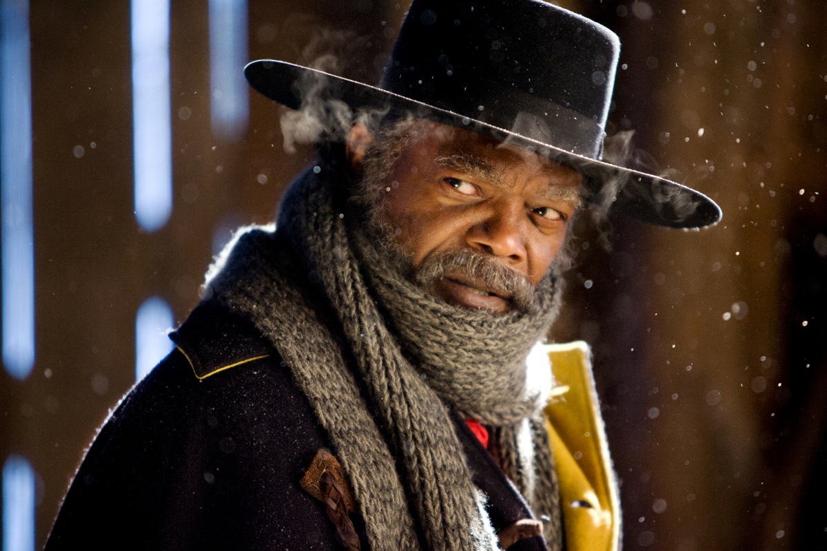 Samuel L. Jackson in <i>The Hateful Eight</i>. (Andrew Cooper—The Weinstein Company)