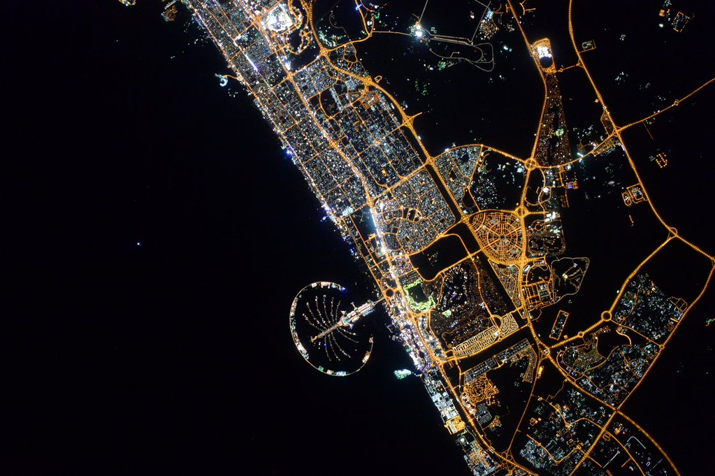 #Dubai, #GoodEvening from @Space_Station! You're brilliant as always. #UAE #YearInSpace  - via Twitter on Nov. 28, 2015