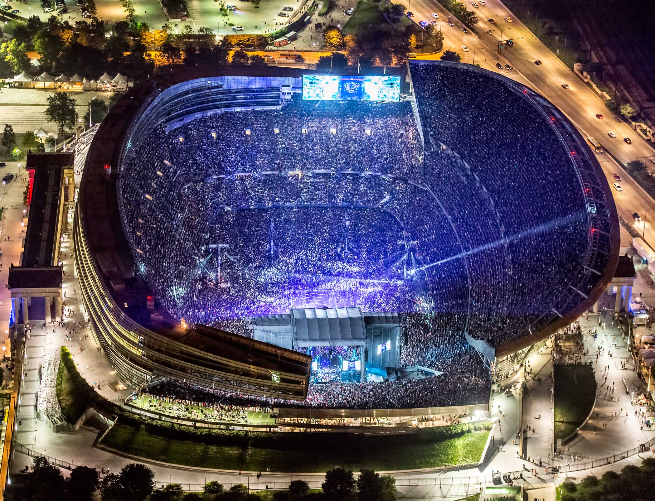 The Grateful Dead at Soldier Field Fare Thee Well Tour Aerial Photo