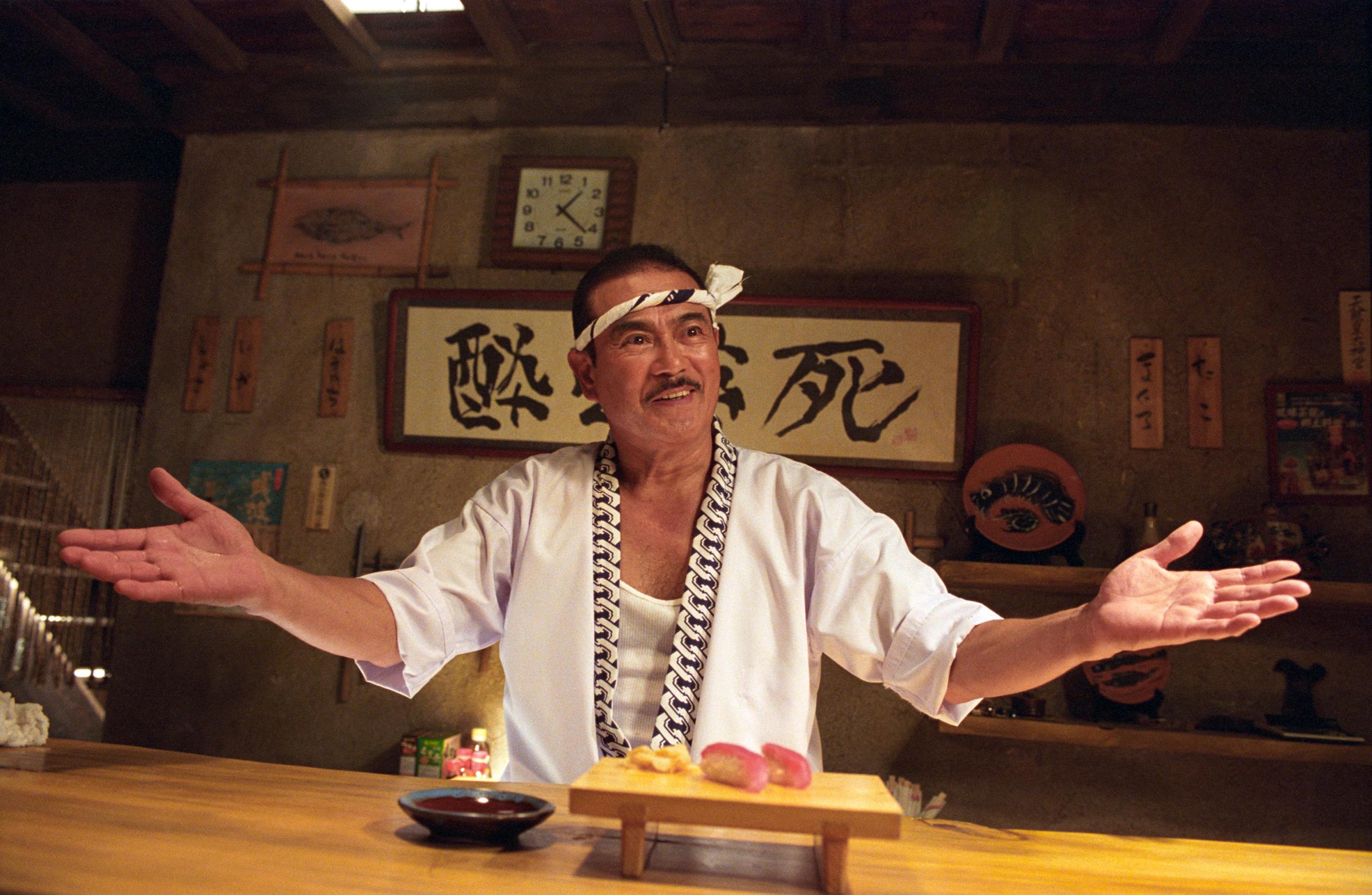 Sonny Chiba as Hattori Hanzo in Kill Bill: Volume 1, 2003.