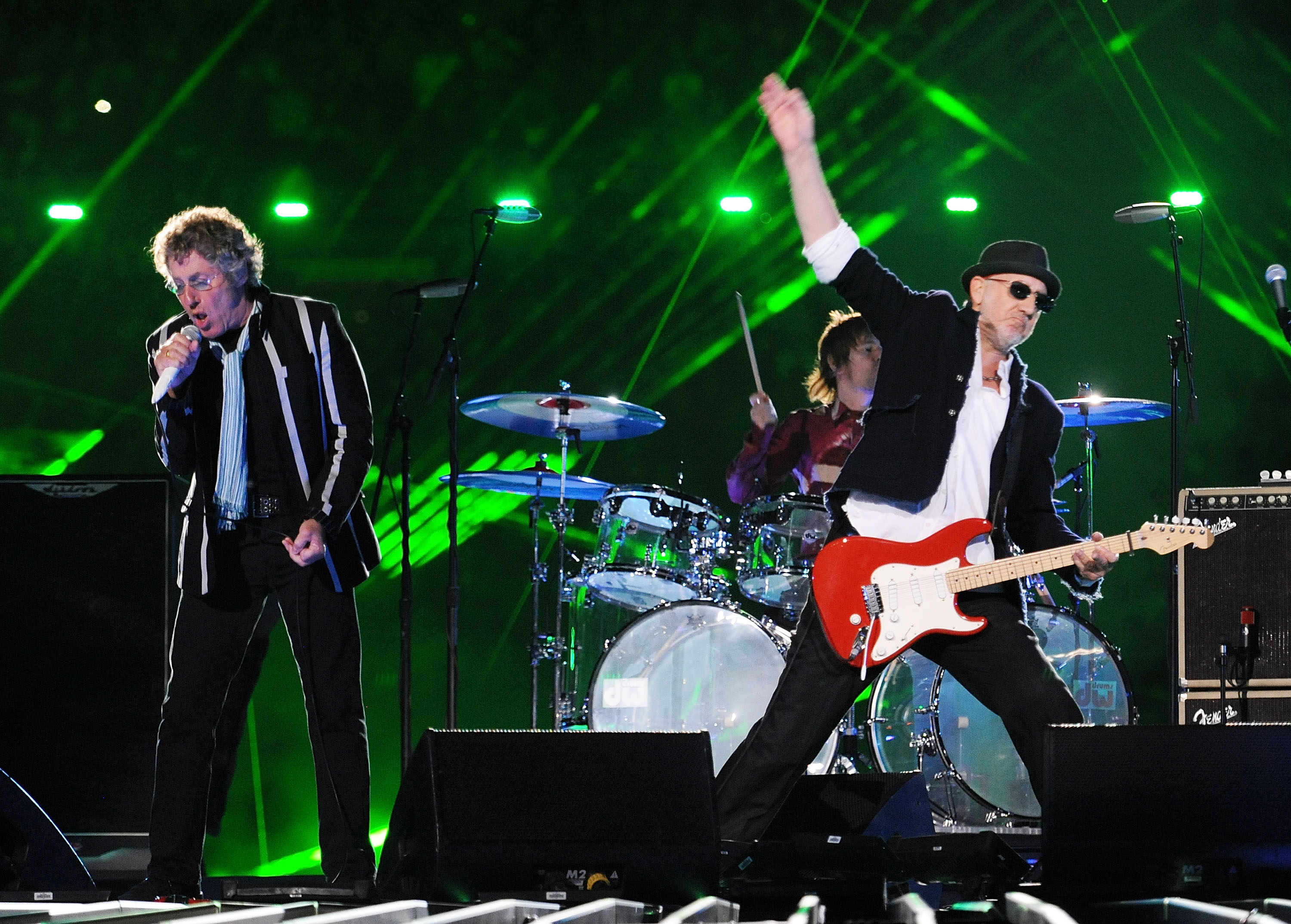 The Who perform during Super Bowl XLIV on Feb. 7, 2010 in Miami Gardens, Fla.