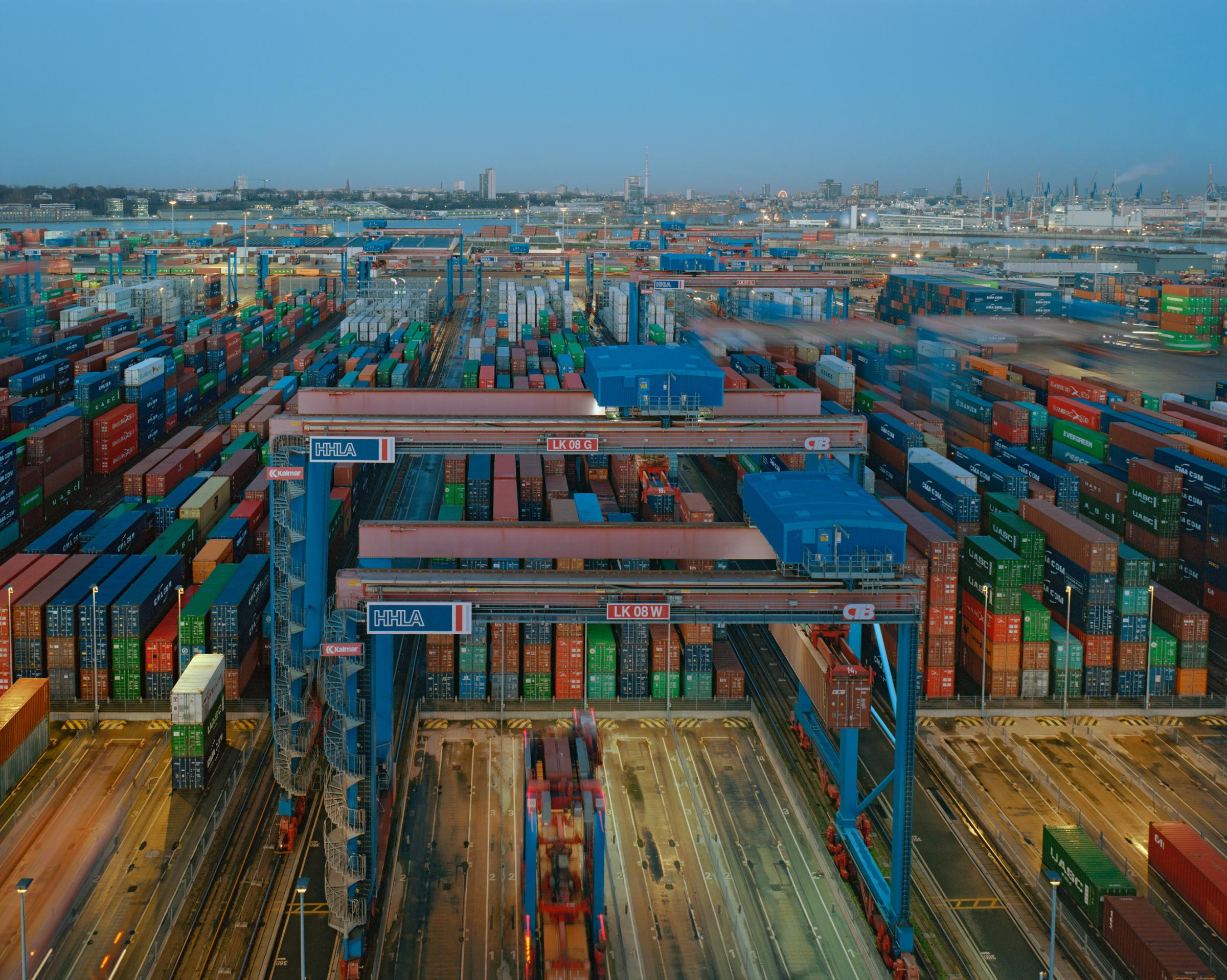 The HHLA Container Terminal Burchardkai in Hamburg, Germany. The port is called Germany's "Gateway to the World."