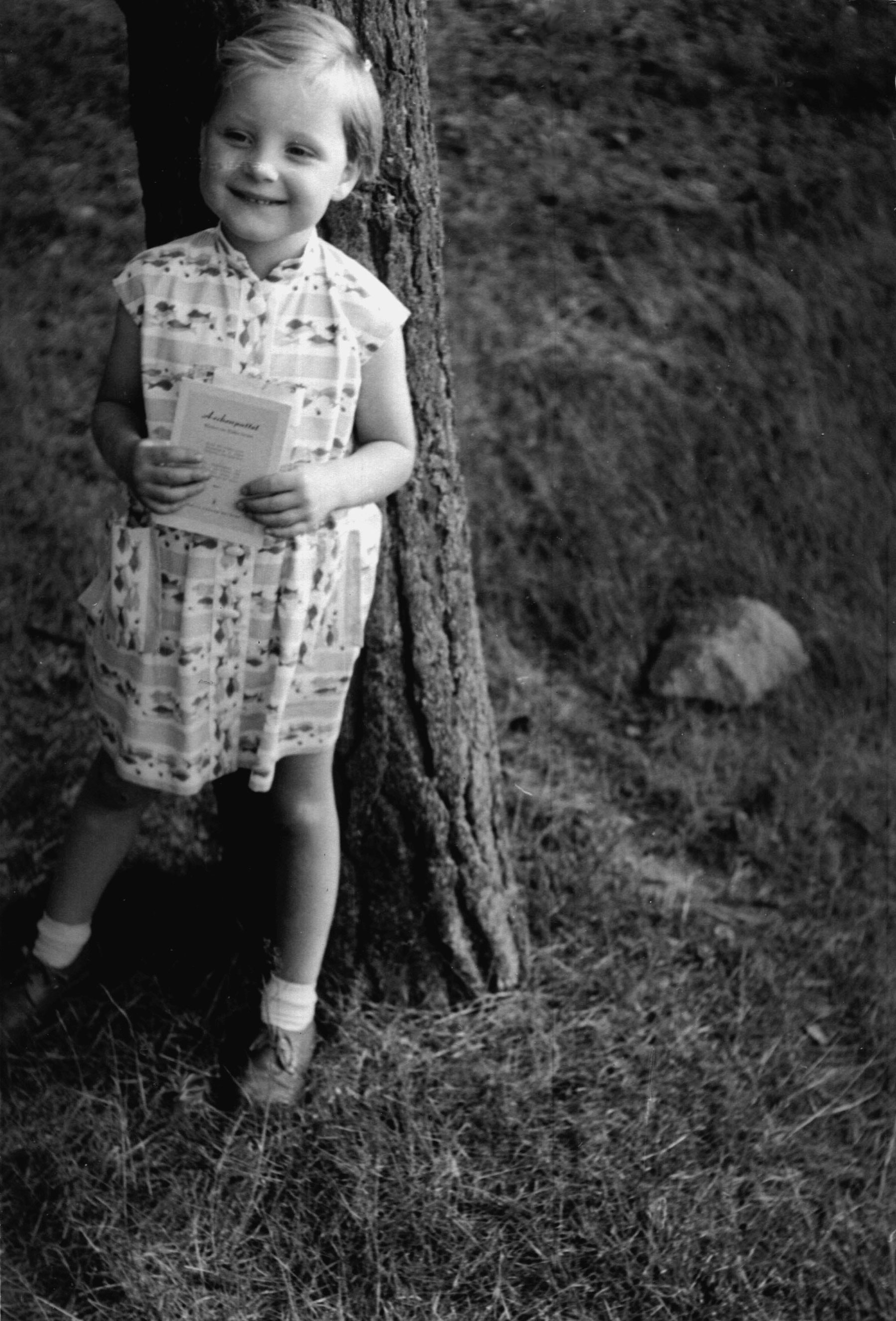Angela Kasner, at age 3, in 1957.