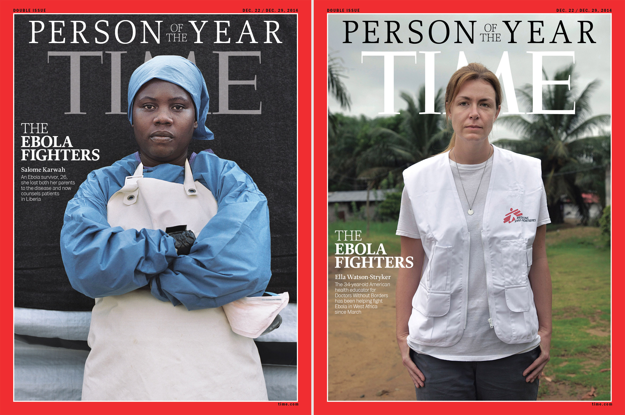 2014: The Ebola Fighters (left: Salome Karwah; right: Ella Watson-Stryker)