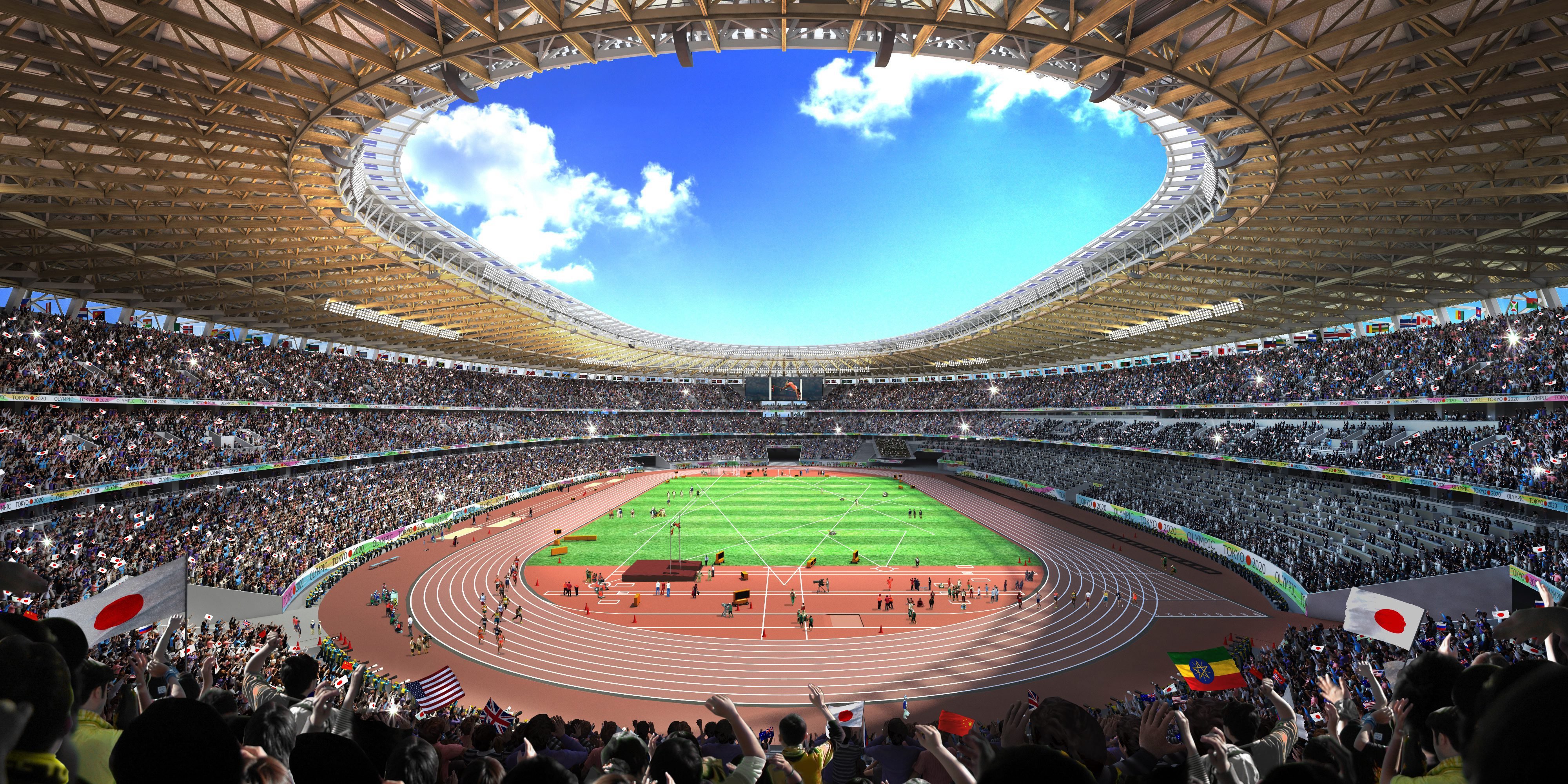 A concept image of the stadium for the 2020 Tokyo Olympics in Tokyo, on Dec. 22, 2015. (Japan Sports Council—EPA)