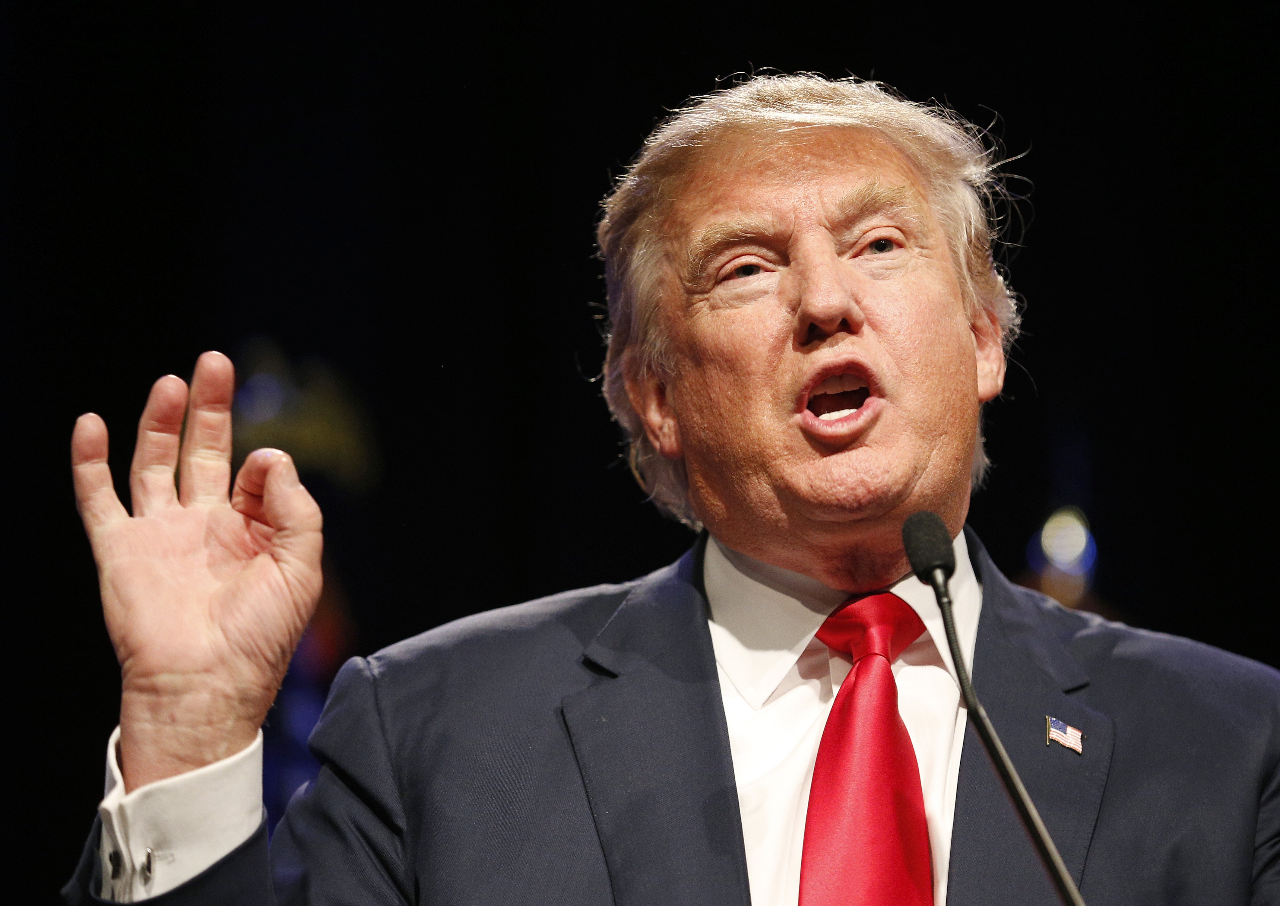 Republican presidential candidate Donald Trump speaks at a rally, Dec. 14, 2015, in Las Vegas. (John Locher—AP)