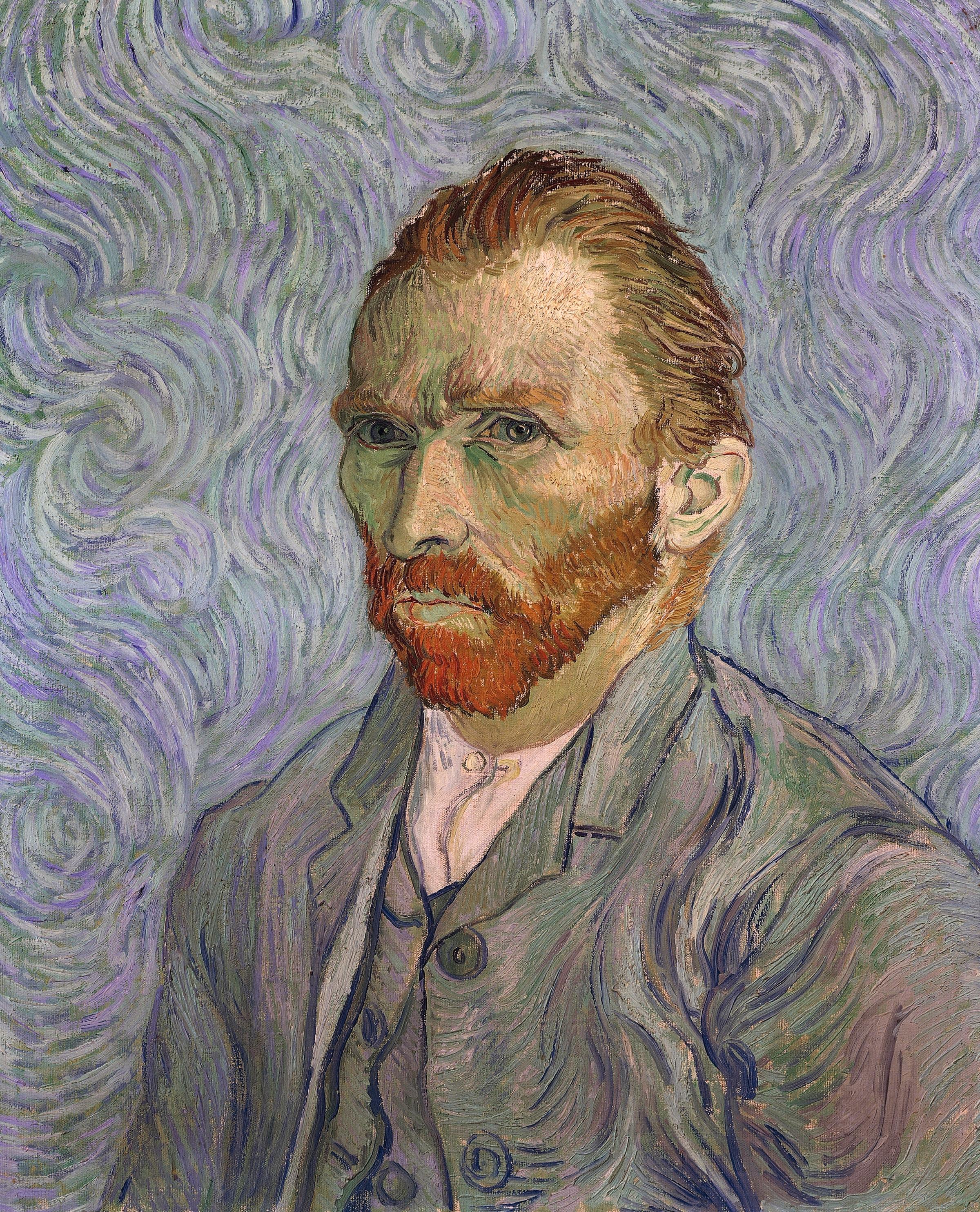 Self-Portrait, 1889, by Vincent Van Gogh (1853-1890).