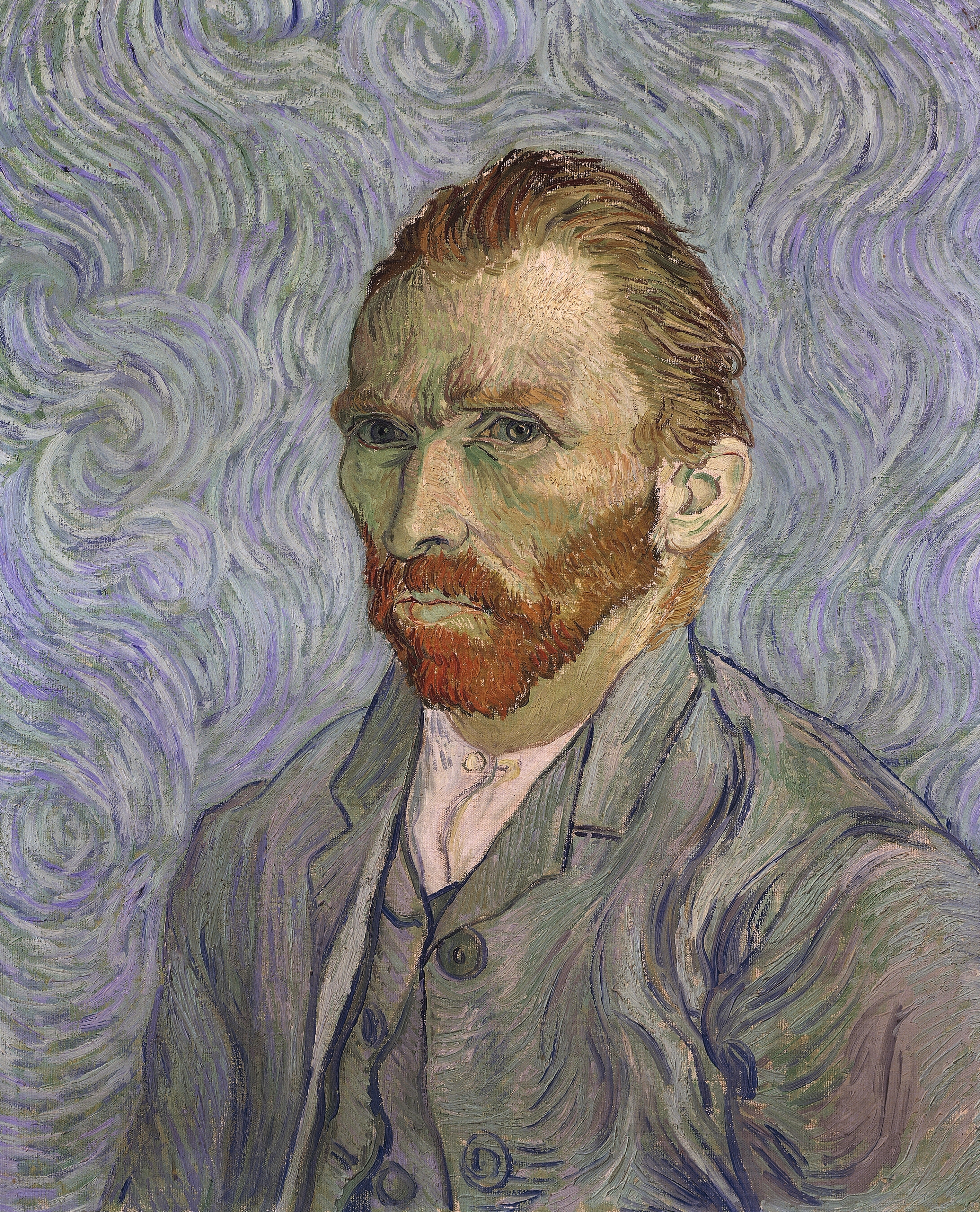 Self-Portrait, 1889, by Vincent Van Gogh (1853-1890).