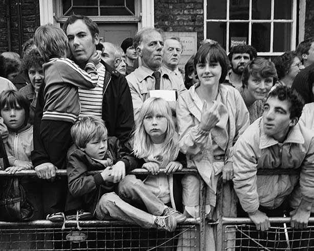 Crowd at Durham Miners Gala, Durham, 1984