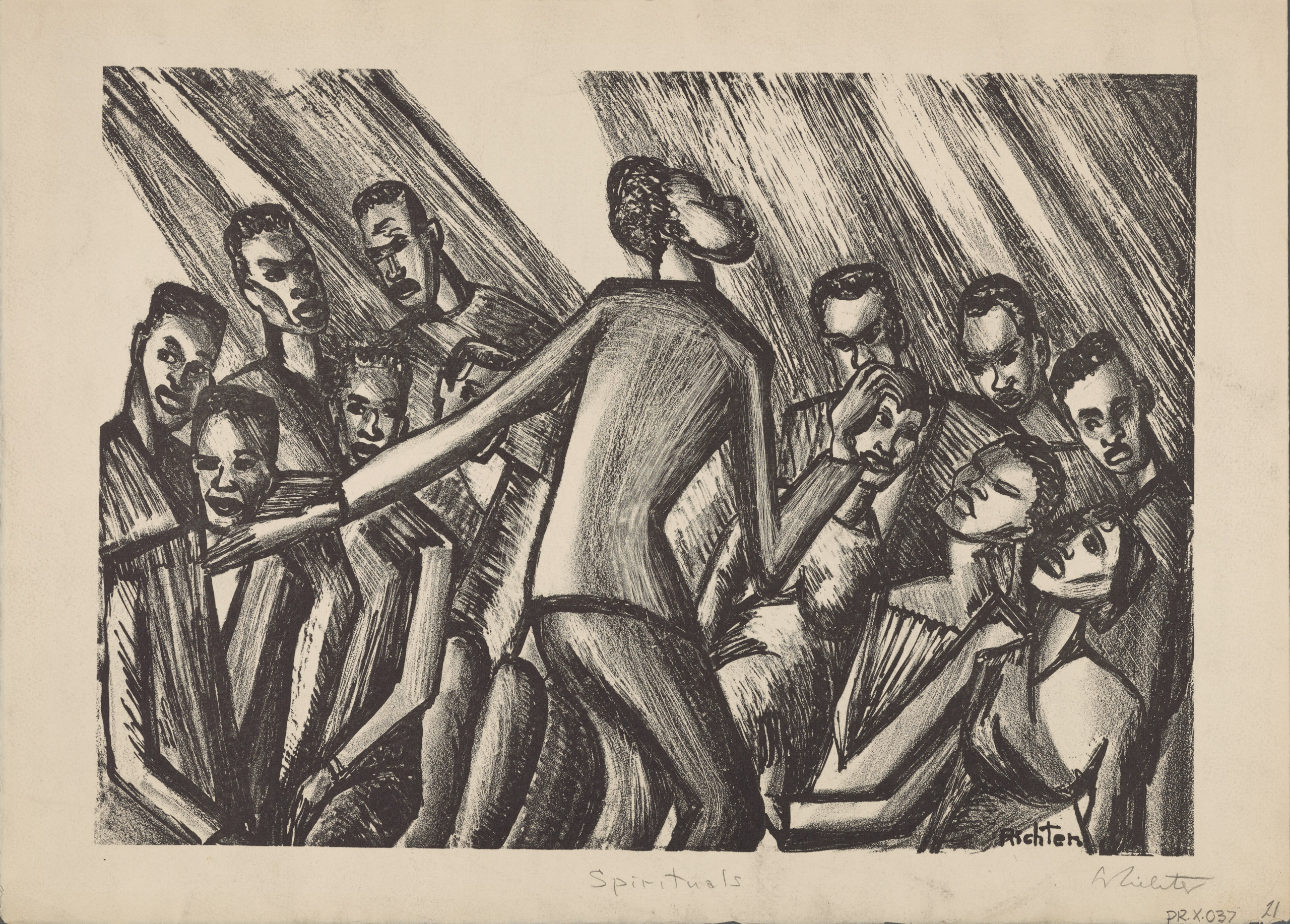 Spirituals  by Lillian Richter from the Works Progress Administration (WPA) Art, circa 1935-1943.