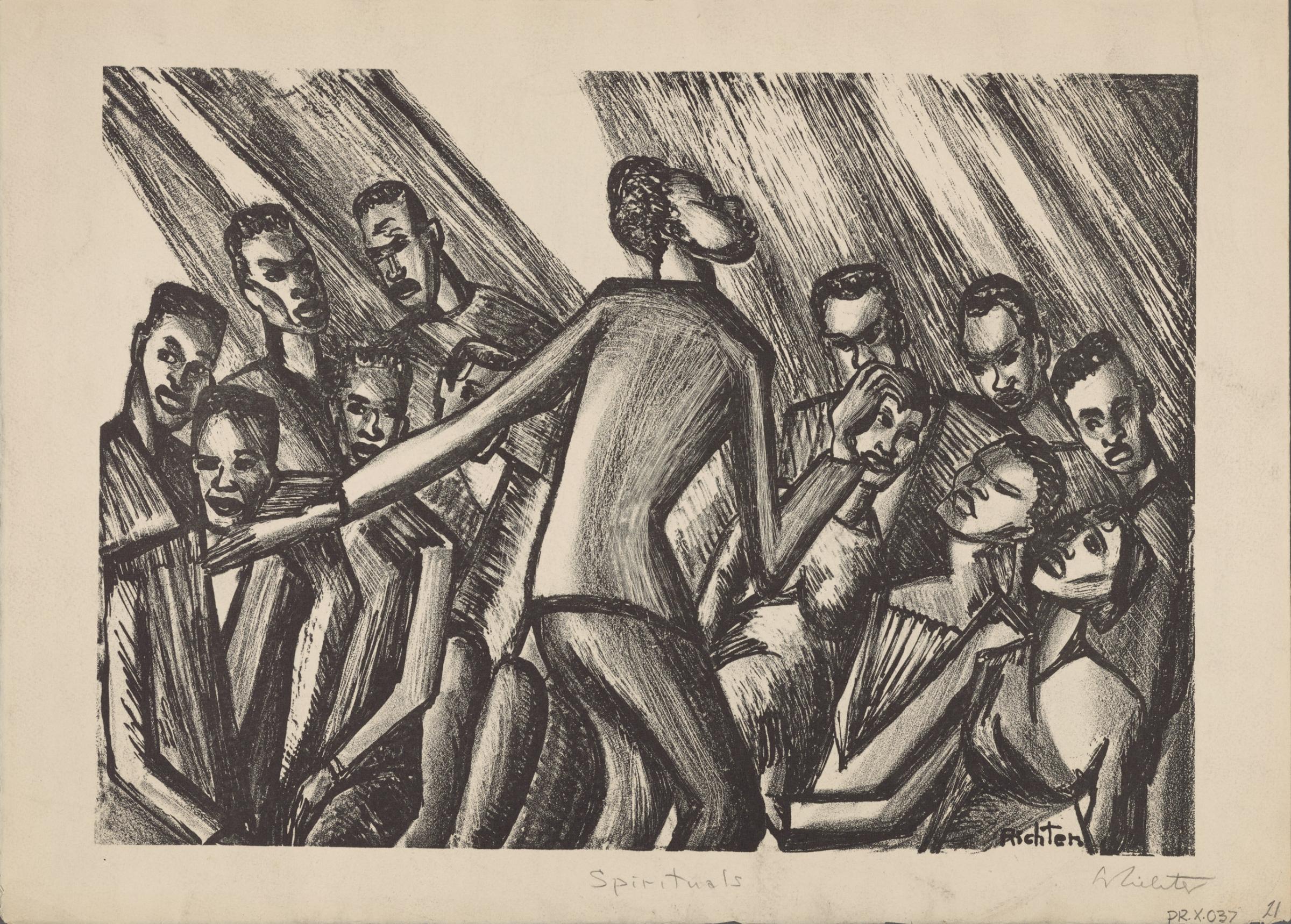 "Spirituals" by Lillian Richter from the Works Progress Administration (WPA) Art, circa 1935-1943.