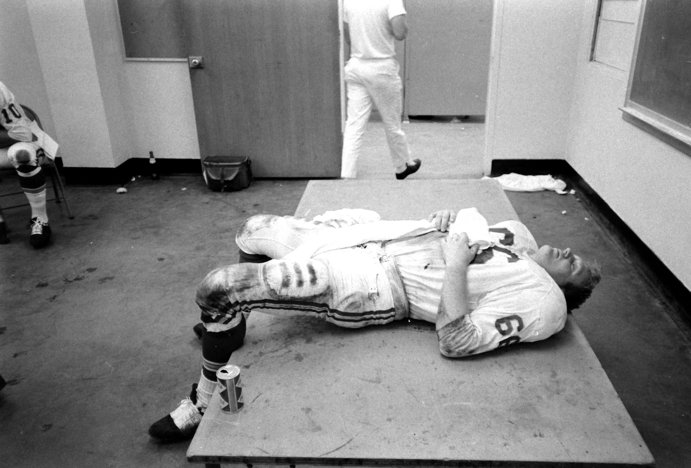 Inside the Kansas City Chief's locker room at the 1967 Superbowl.