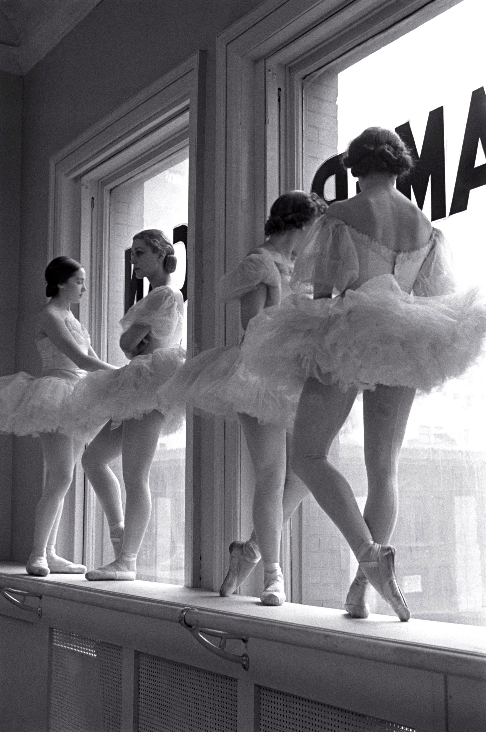 Scene at the School of American Ballet, New York, 1936.