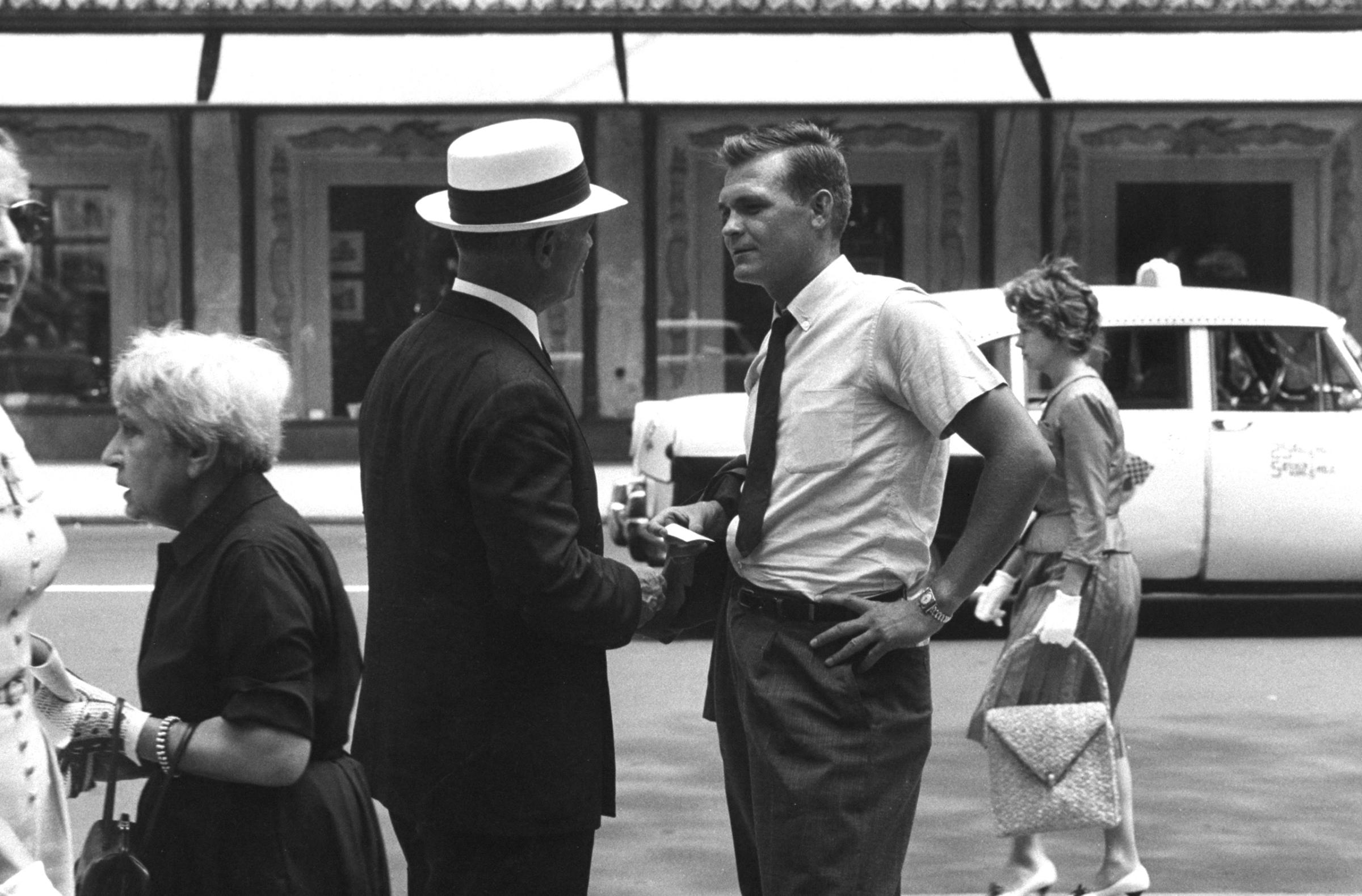 Agent John Harkrider recruits male models in 1961