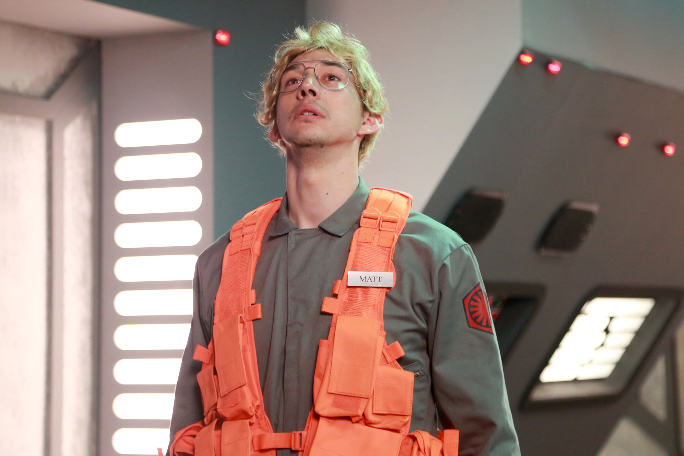 Adam Driver as Kylo Ren during the "Undercover Boss: Starkiller Base" Saturday Night Live sketch on January 16, 2016.
