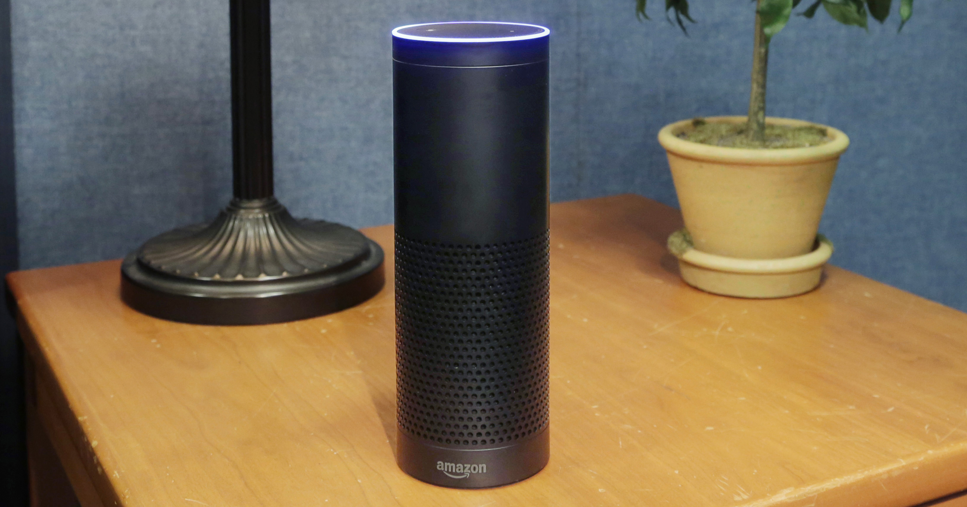 Amazon's Echo is seen on July 29, 2015 in New York City. (Mark Lennihan—AP)