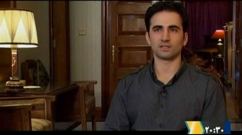 Still image taken from video shows Iranian-American Hekmati, who has been sentenced to death by Iran's Revolutionary Court on charge of spying for CIA, speaking during recorded interview in undisclosed location