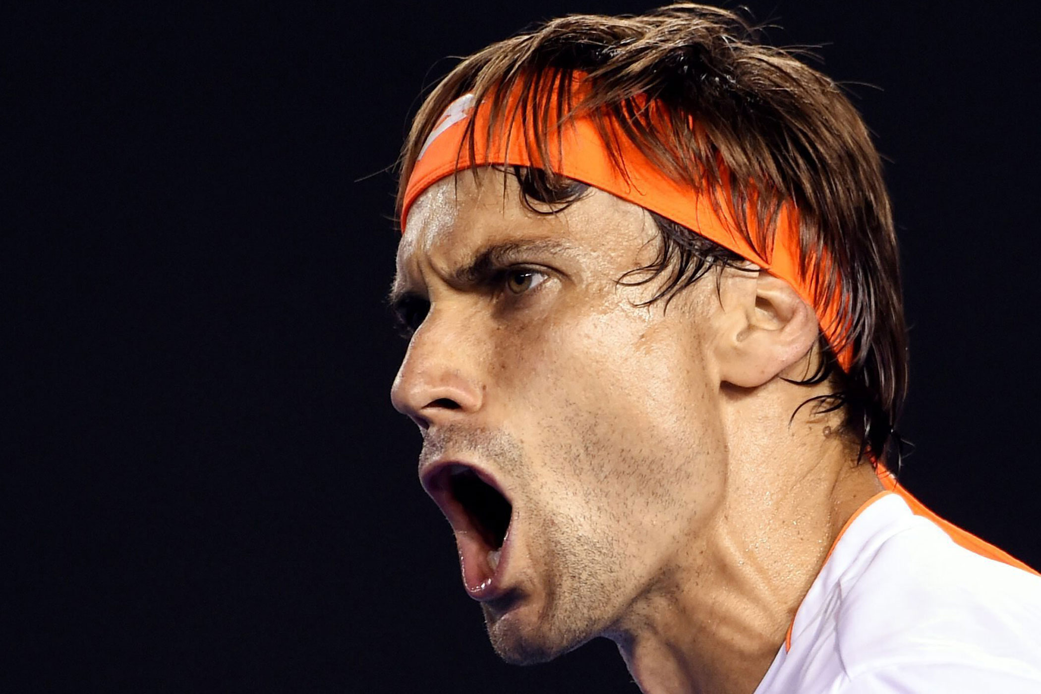 2016 Australian Open Spain's David Ferrer of Spain celebrates during his quarter final match against Britain's Andy Murray on Jan. 27.