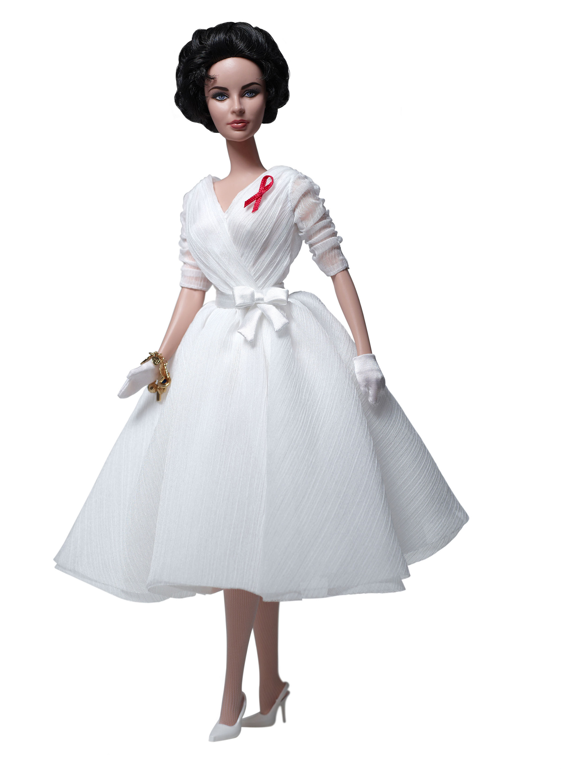 The Elizabeth Taylor White Diamonds Barbie, released in 2012.