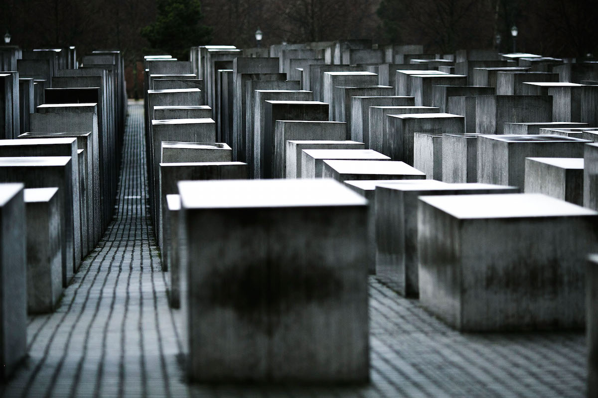 Some of the 2,711 polished marble blocks at the Memorial to the Murdered Jews of Europe, in Berlin, are seen on Jan. 27, 2015 (Carsten Koall—Getty Images)
