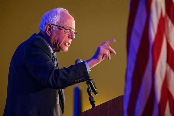 Democratic presidential hopeful Sen. Bernie Sanders (I-VT) speaks at the "First in the South" Dinner on January 16, 2016 in Charleston, South Carolina. Sanders is in town campaigning before tomorrow night's democratic presidential debate.