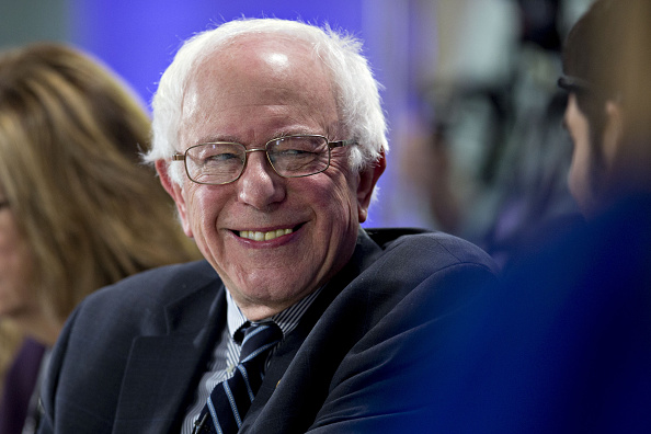 Senator Bernie Sanders, an independent from Vermont and 2016 Democratic presidential candidate, smiles during a Bloomberg Politics interview in Des Moines, Iowa, U.S., on Thursday, Jan. 28, 2016. (Bloomberg—Bloomberg via Getty Images)