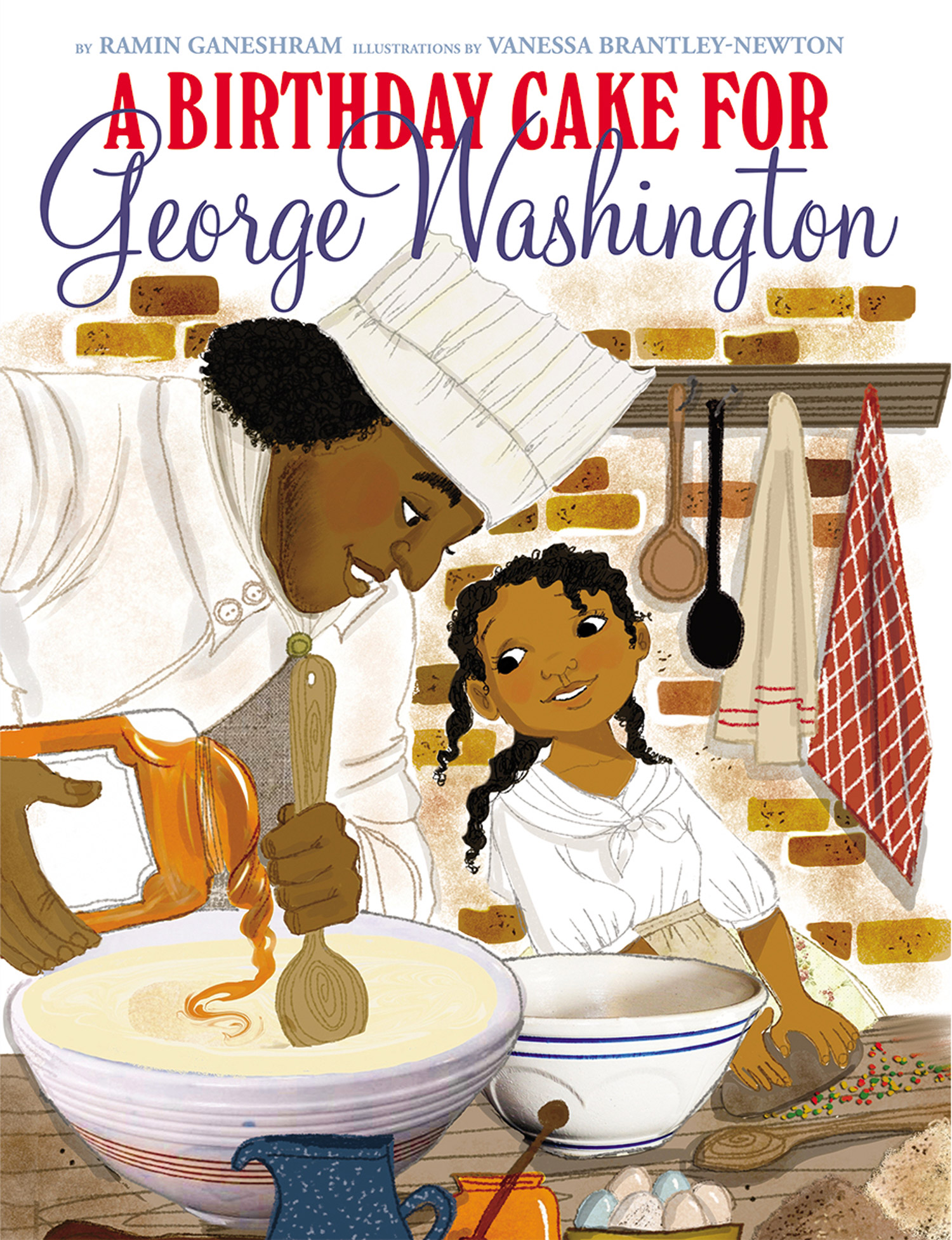 The cover of the book "A Birthday Cake for George Washington" by Ramin Ganeshram. (Scholastic/AP)