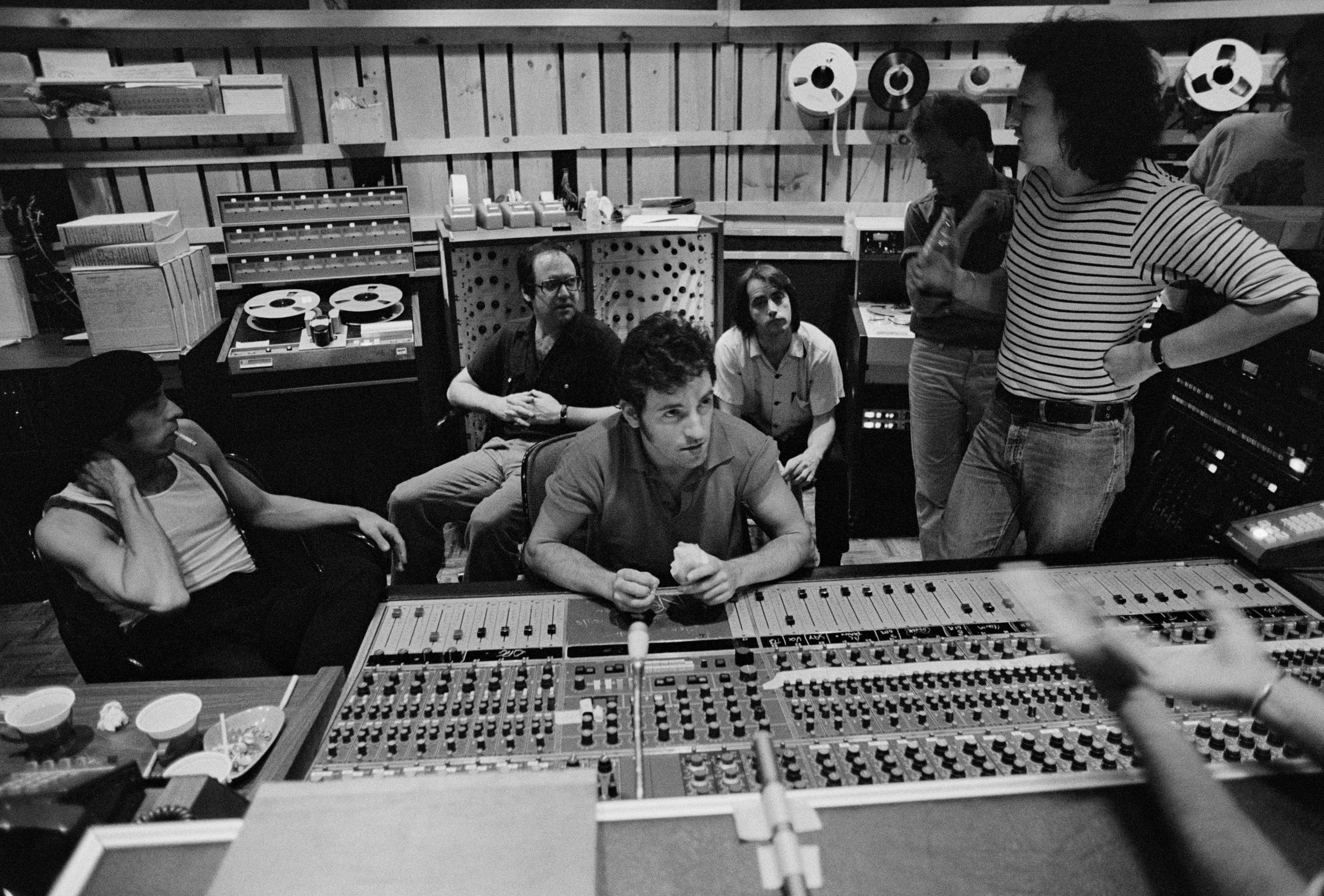 Bruce Springsteen is seen recording The River at the Power Station in New York City, Aug. 1979.