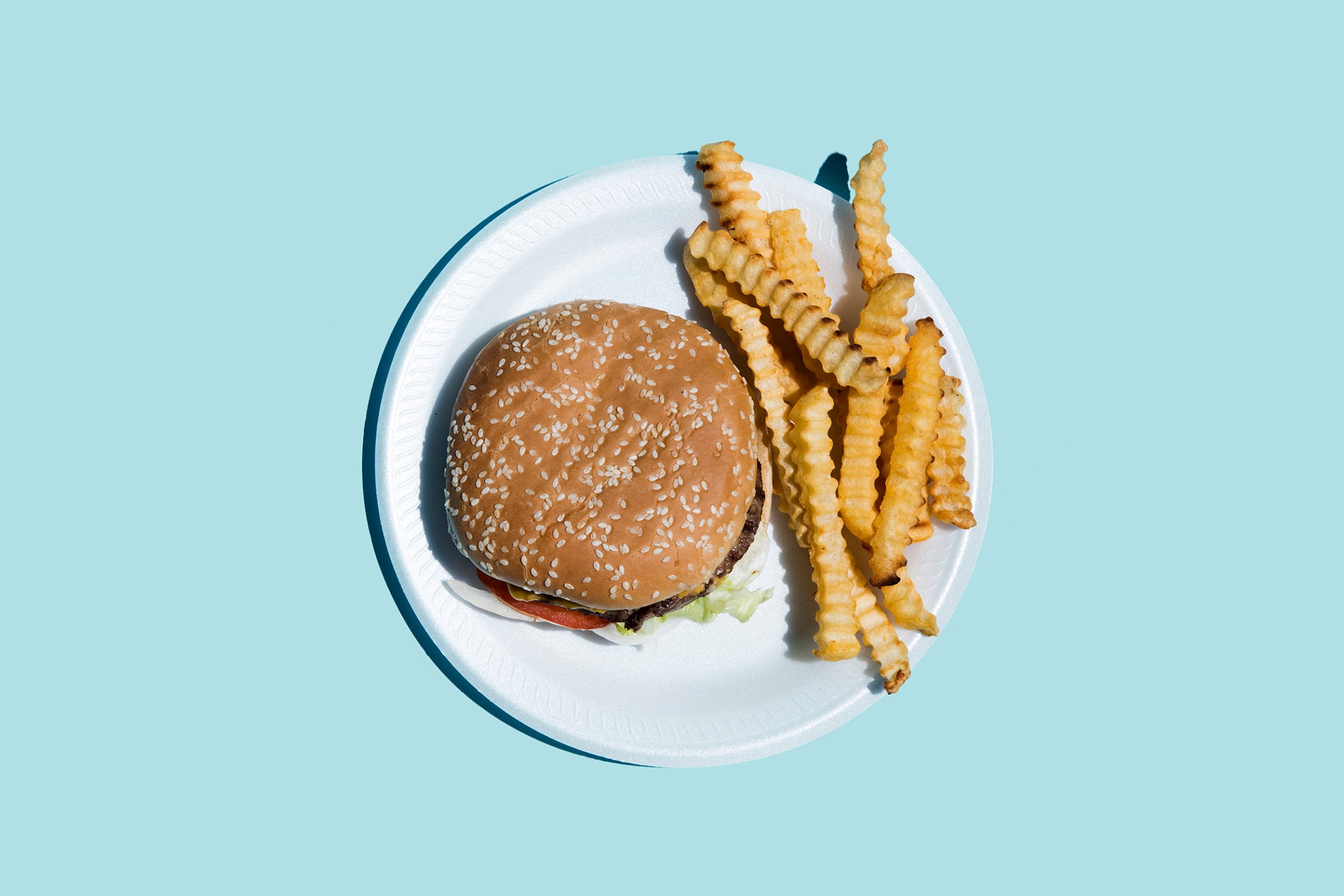 burger-fries-diet-junk-food-health-motto-stock