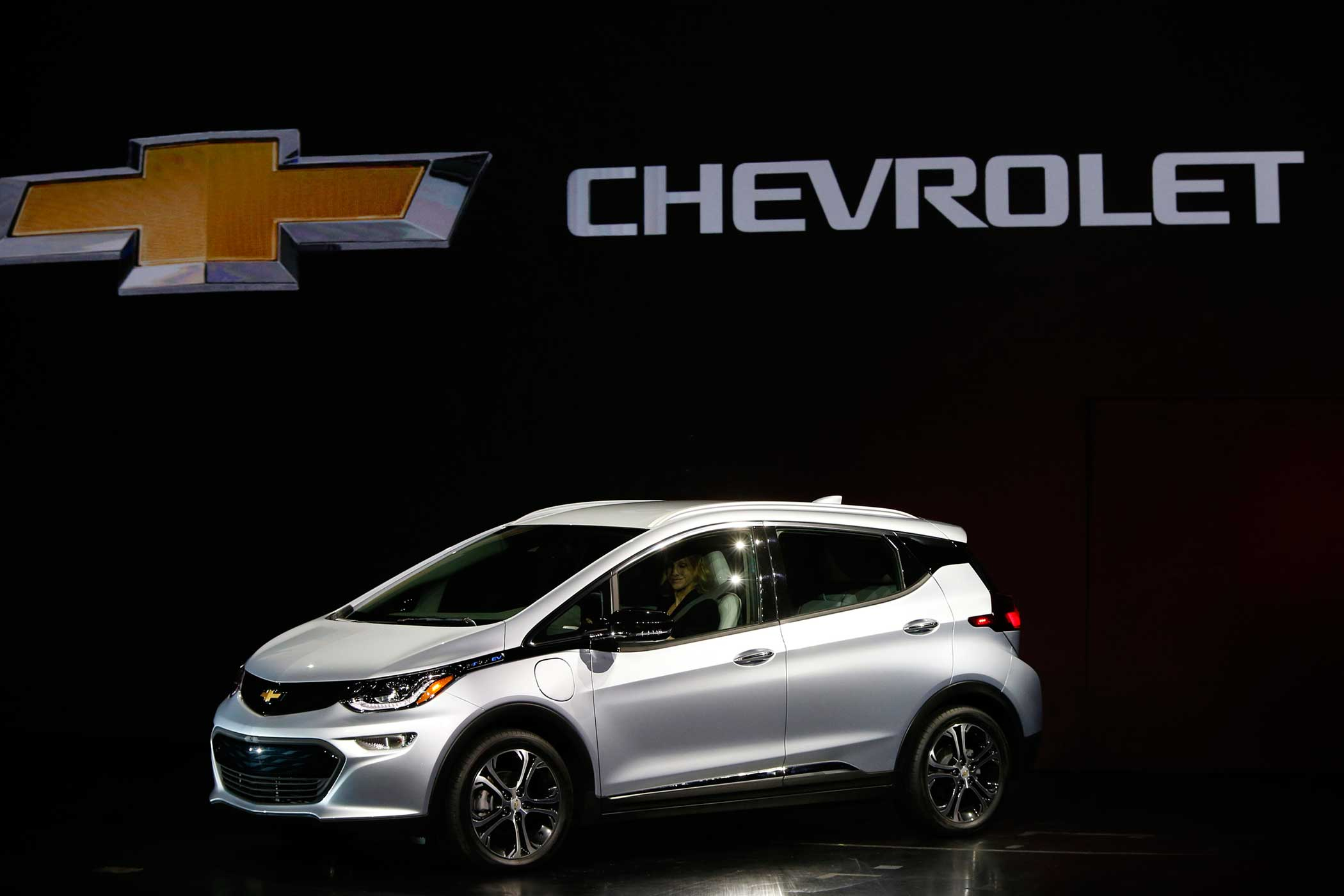 The General Motors Co. (GM) Chevrolet Bolt electric vehicle (EV).