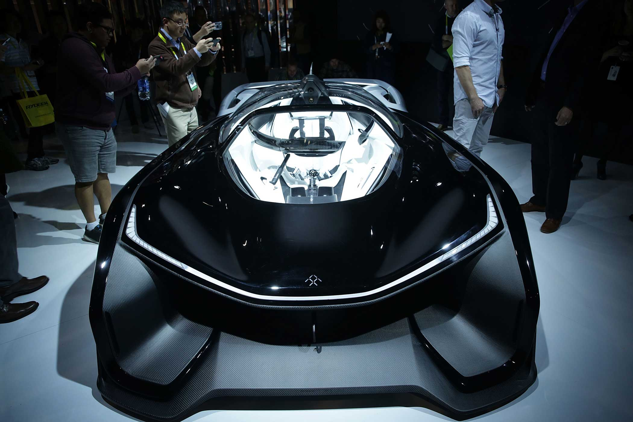 The Faraday Future FFZERO1 Concept, a high performance electric vehicle built upon FF's Variable Platform Architecture (VPA), a modular engineering system optimized for electric vehicles.