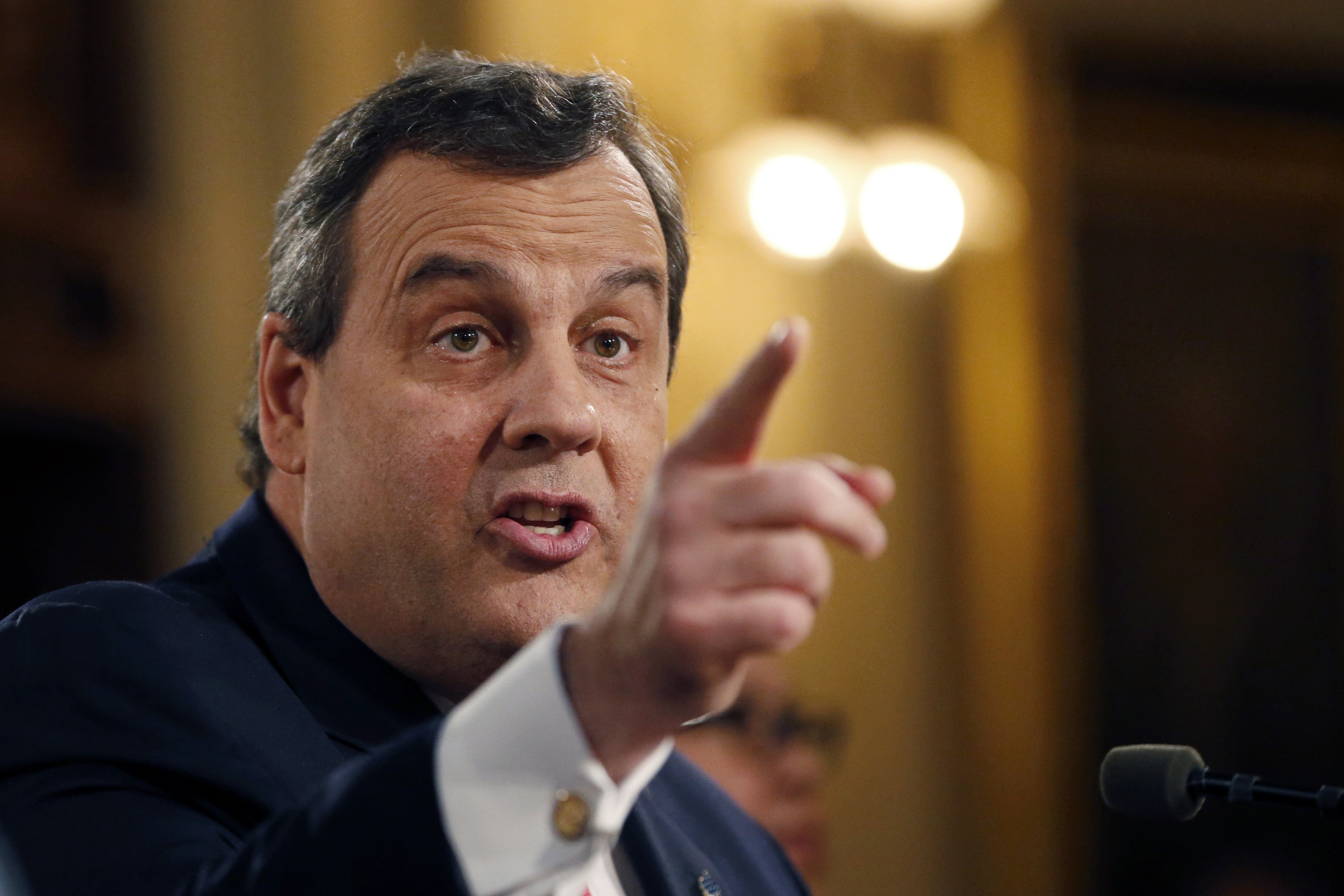 Chris Christie delivers his State of the State address in Trenton, NJ on Jan. 15, 2016. (Julio Cortez—AP)