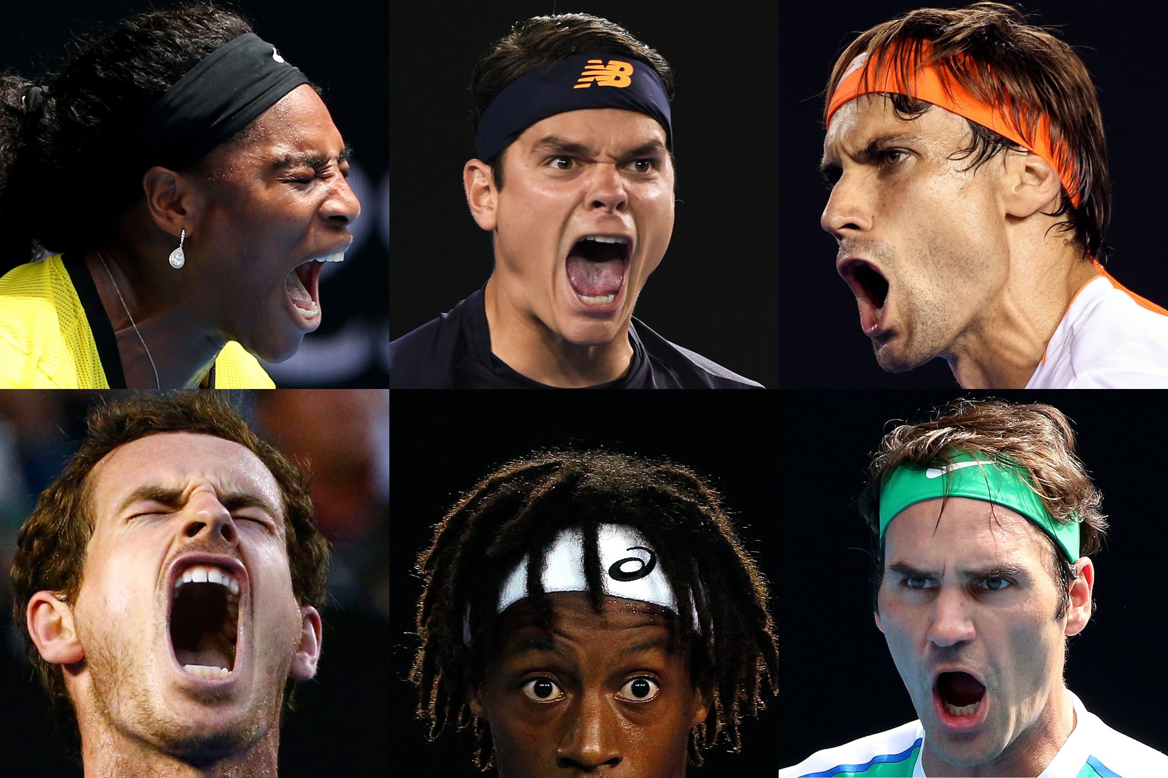 The most intense faces of the 2016 Australian Open tennis tournament.