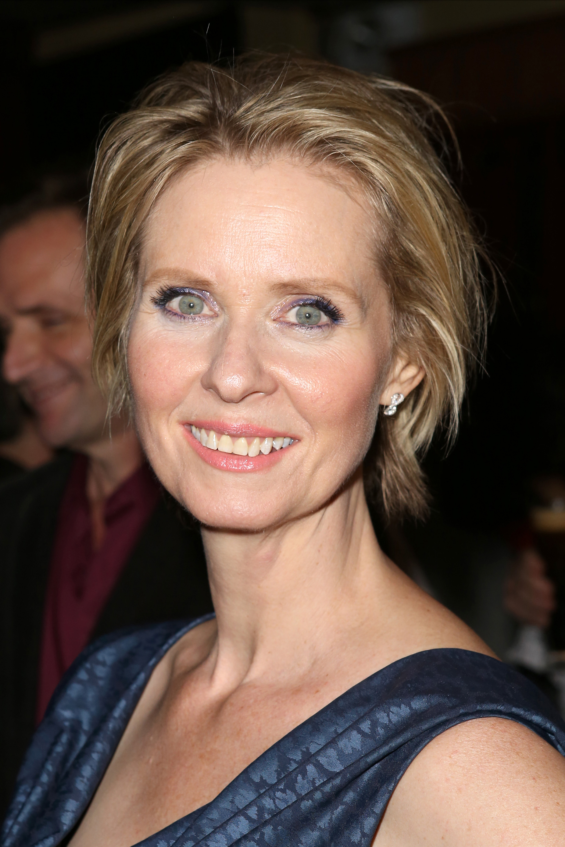 Cynthia Nixon attends the Opening Night Party for the New Group production of 'Steve' at the West Bank Cafe in New York City on Nov. 18, 2015. (Walter McBride—Getty Images)