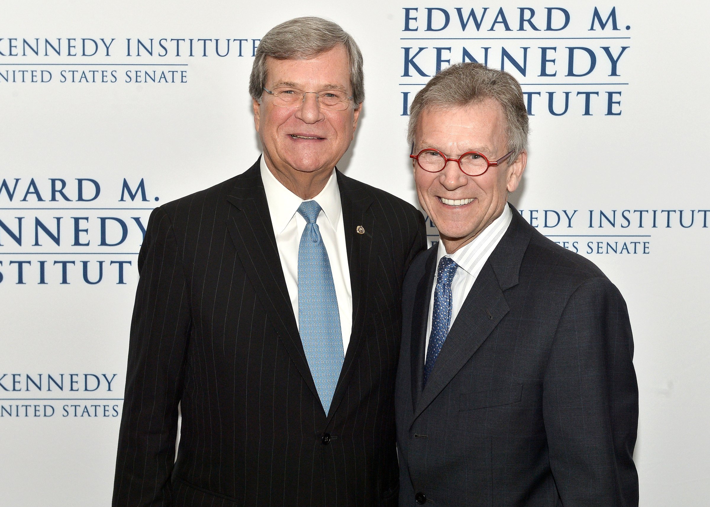 Senators Trent Lott and Tom Daschle attend the Edward M. Kennedy Institute for the U.S. Senate Opening Night Gala and Dedication in Boston on March 29, 2015.