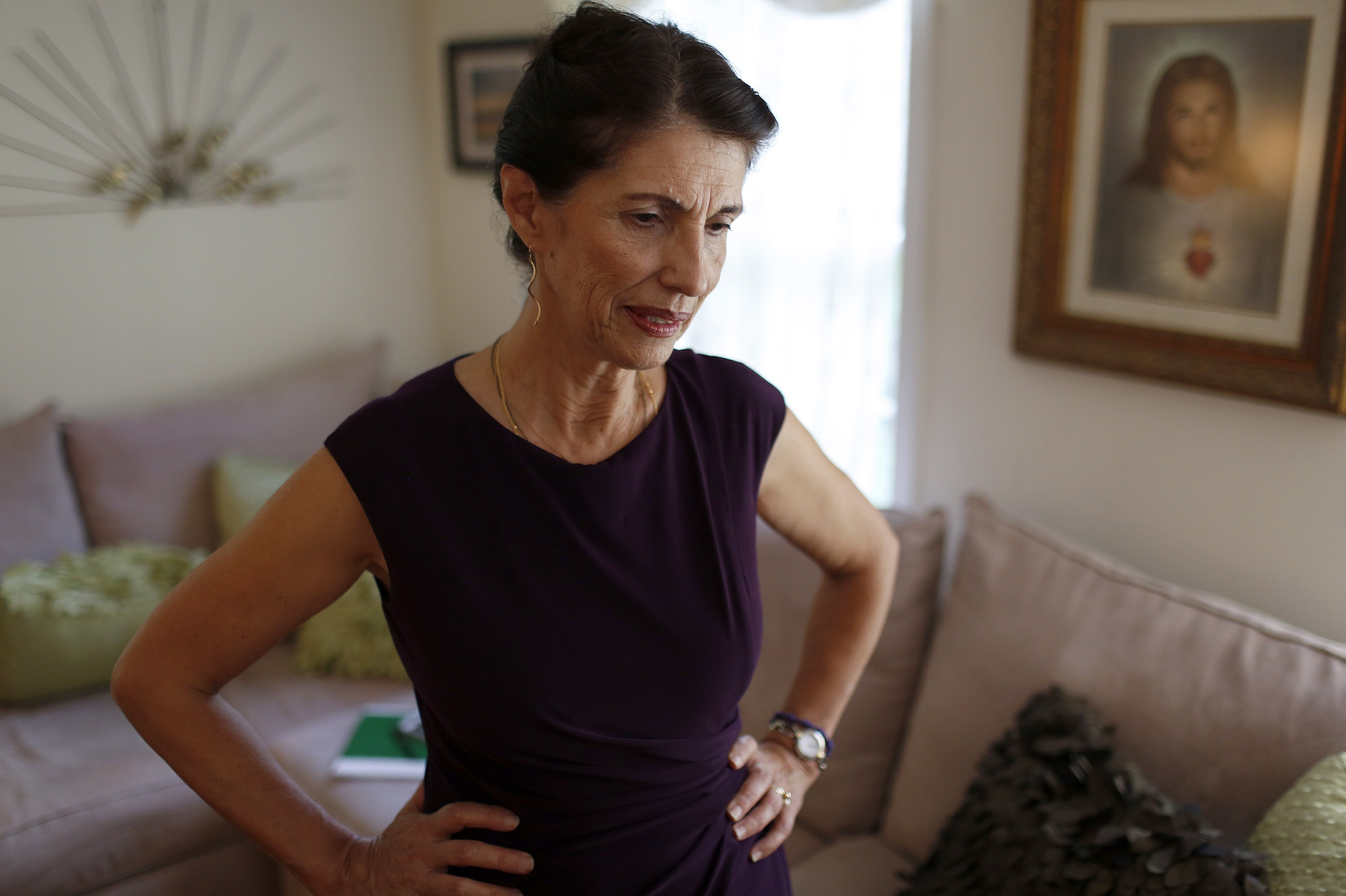 Diane Foley, mother of James Foley, pauses for a moment during an interview at her home August 24, 2014, in Rochester, New Hampshire. (Dominick Reuter&mdash;AFP/Getty Images)