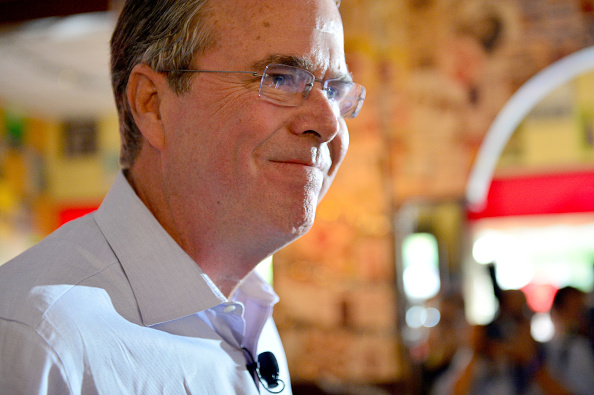 Republican presidential candidate and former Florida Governor Jeb Bush holds a meet and greet at Chico's Restaurant on December 28, 2015 in Hialeah, Florida. (Johnny Louis—FilmMagic)
