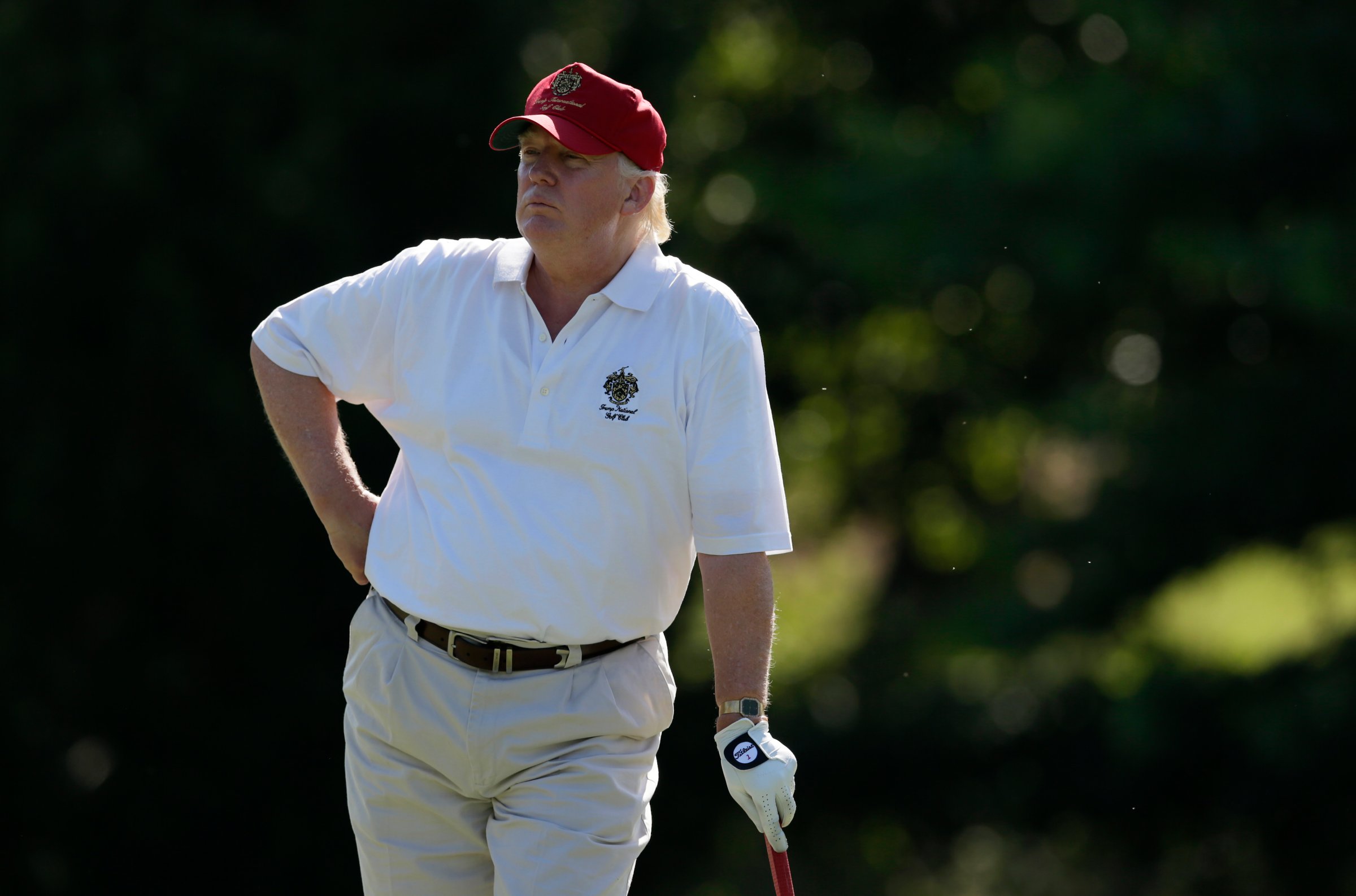 Donald Trump during a pro-am round of the AT&T National golf tournament in Bethesda, Md. on June 27, 2012.