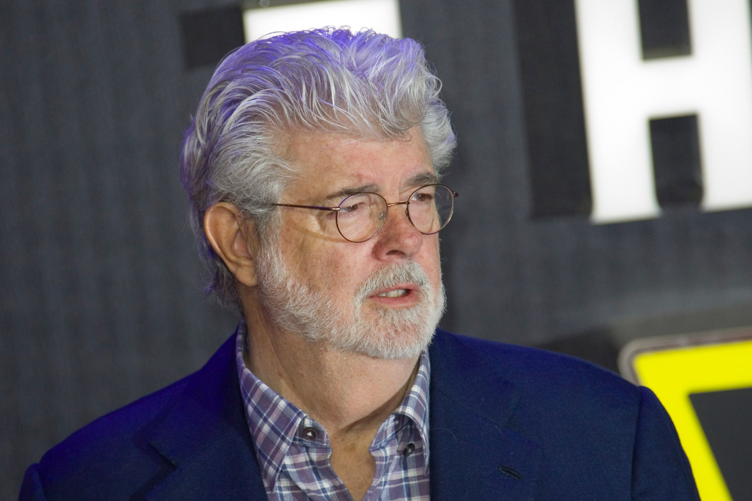 George Lucas attending the Star Wars: The Force Awakens European Premiere held in Leicester Square, London, UK, Wednesday December 16, 2015. Photo by Bakounine/Sipa USA