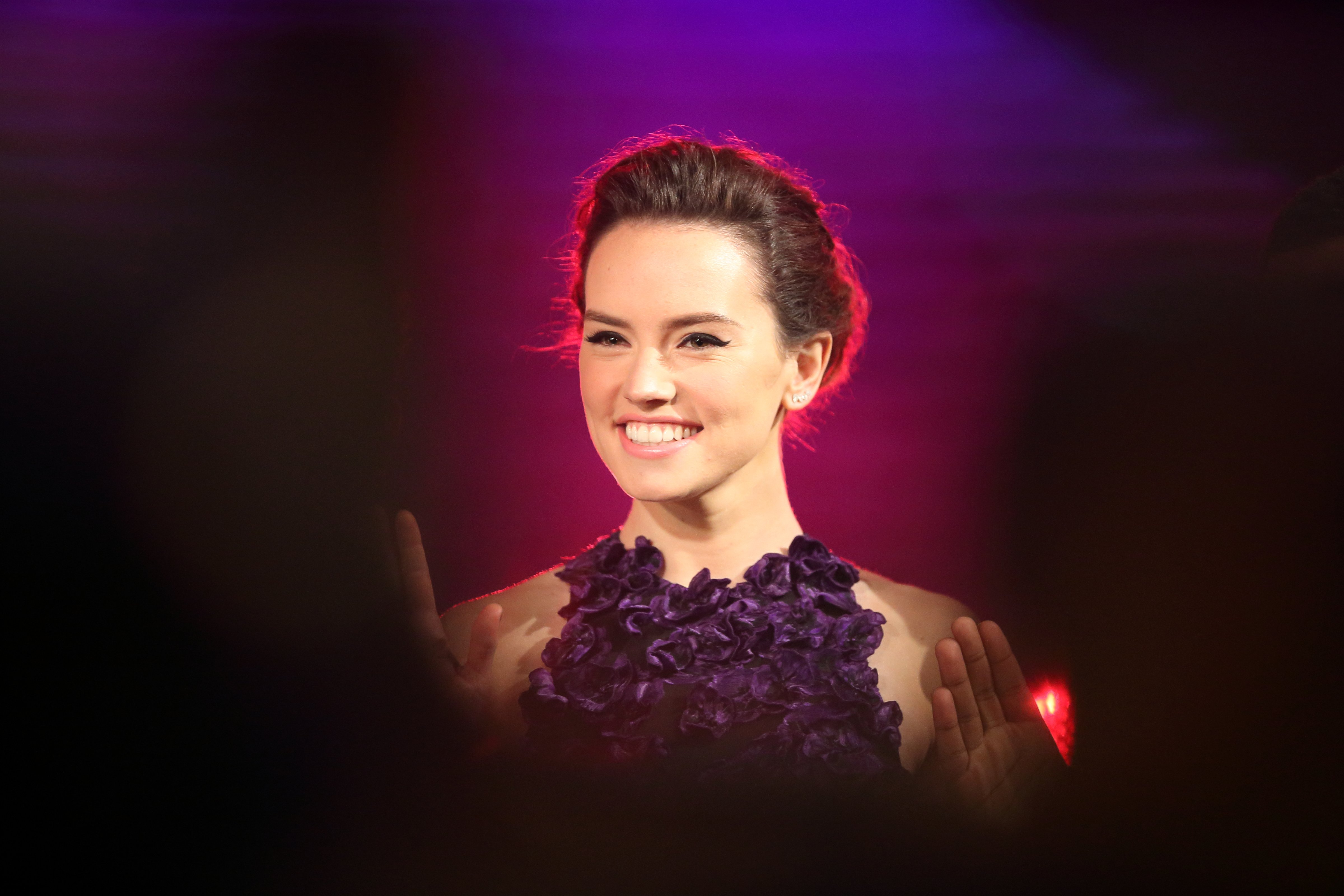 Actress Daisy Ridley attends "Star Wars: The Force Awakens" premiere at Shanghai Grand Theatre on Dec. 27, 2015 in Shanghai, China. (ChinaFotoPress/Getty Images)