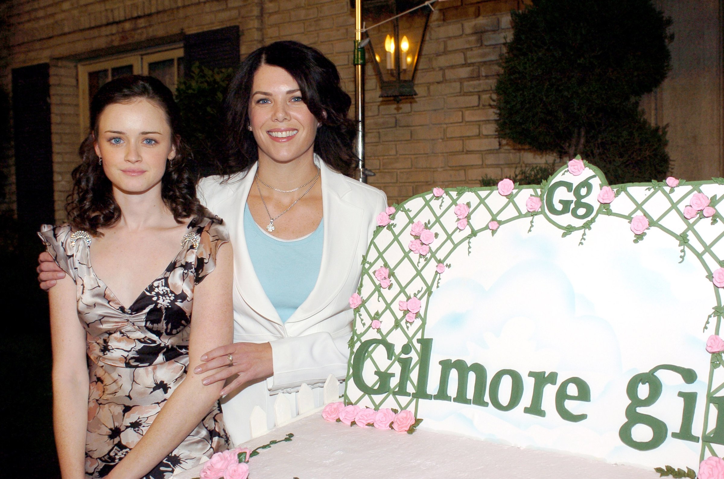 Alexis Bledel and Lauren Graham during "Gilmore Girls" 100th Episode Celebration at Warner Brothers in Los Angeles, California, United States.
