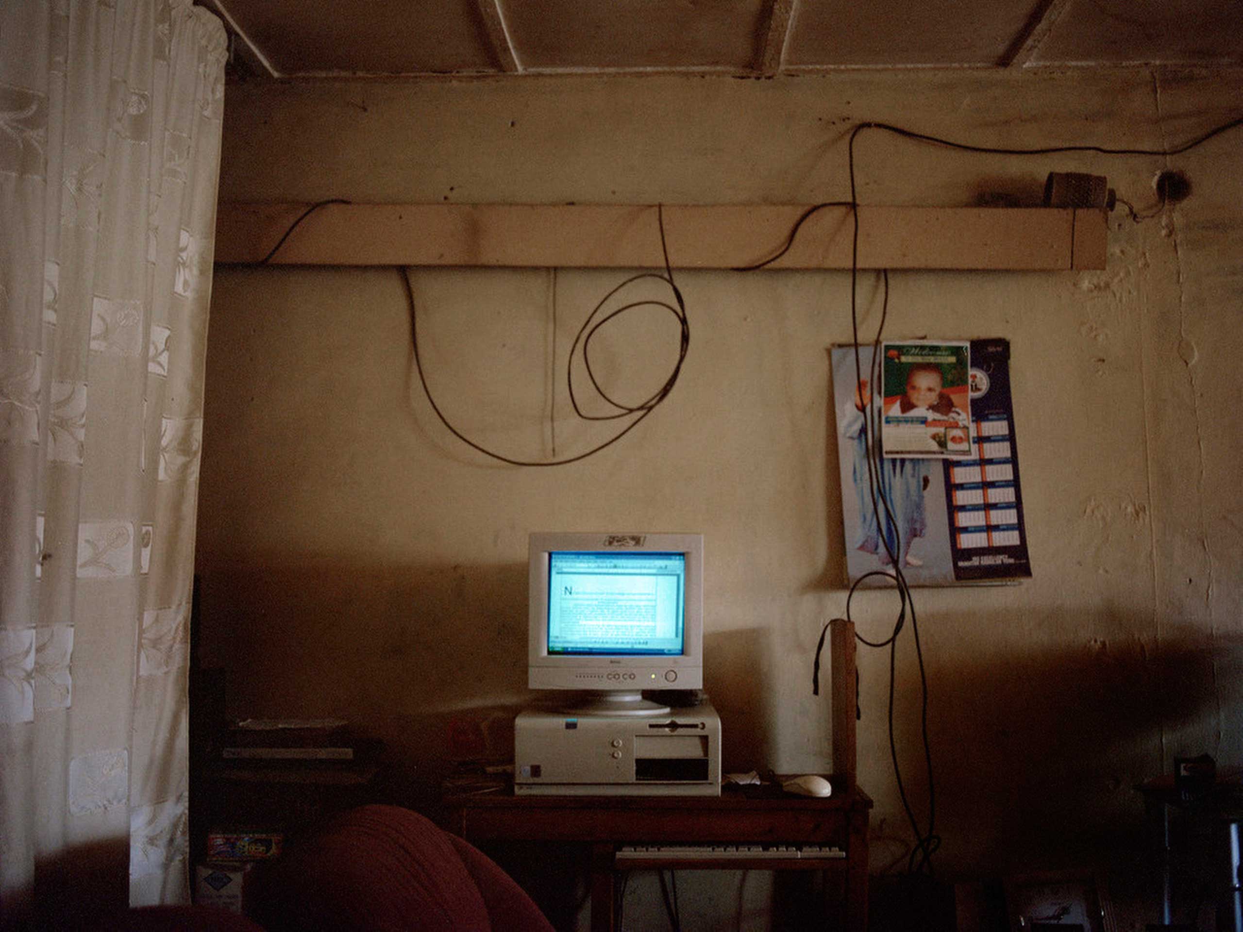 Few women have computers, and even those who do usually have very old models, like this one in a writer's home in Kaduna, Nigeria, April 16, 2013.