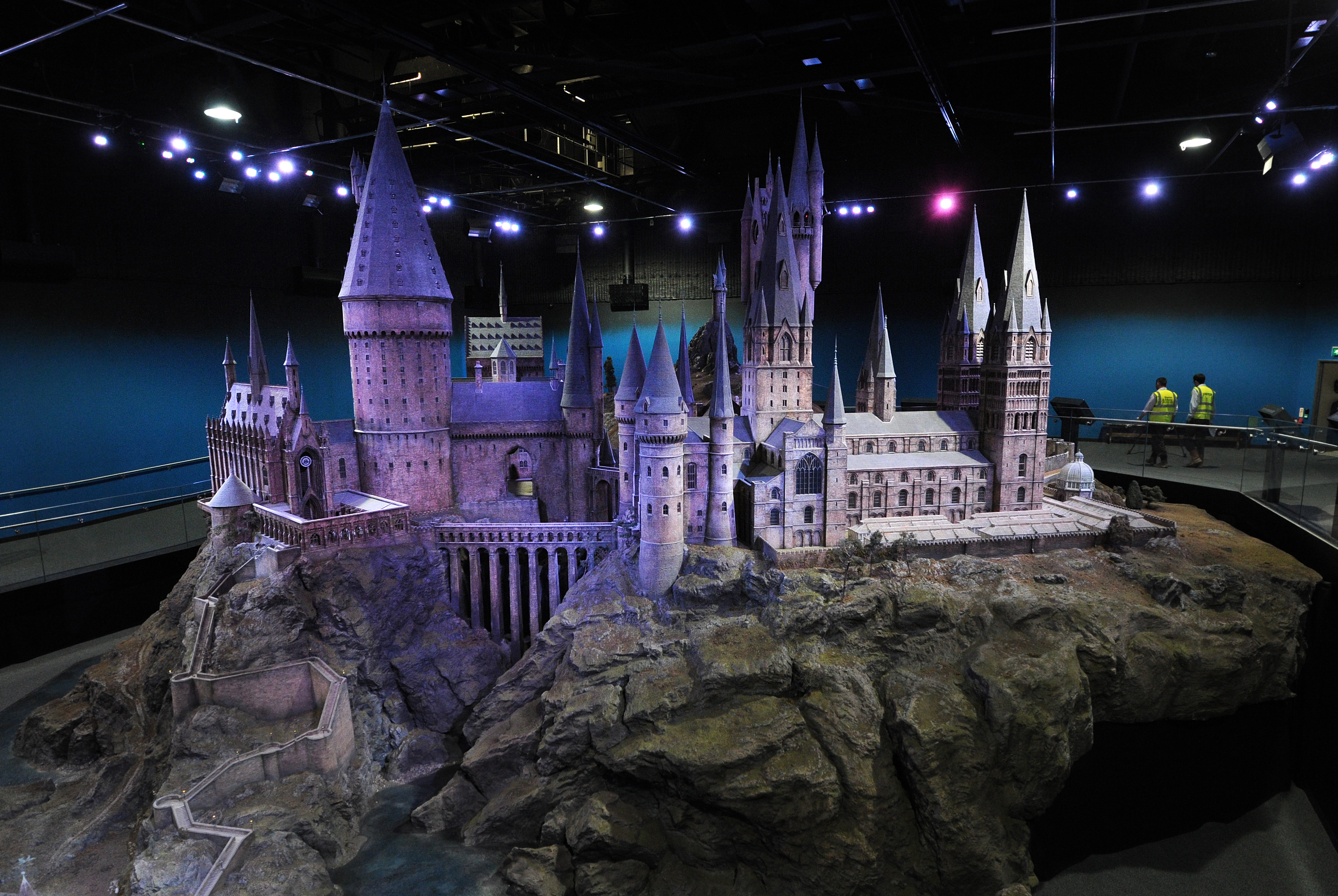 A general view shows a scale model of Hogwarts School of Witchcraft and Wizardry during a preview of the Warner Bros Harry Potter studio tour "The Making of Harry Potter" in north London on March 26, 2012. (Carl Court—AFP/Getty Images)