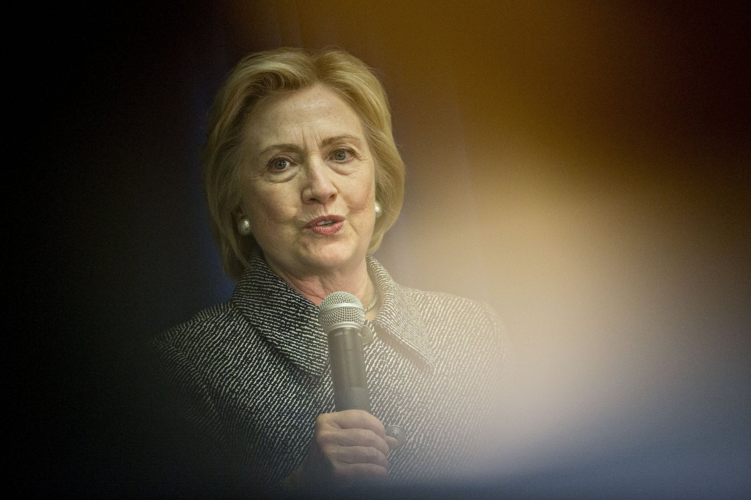 Hillary Clinton speaks during an event with campaign volunteers in Bettendorf, Iowa, on Dec. 22, 2015.