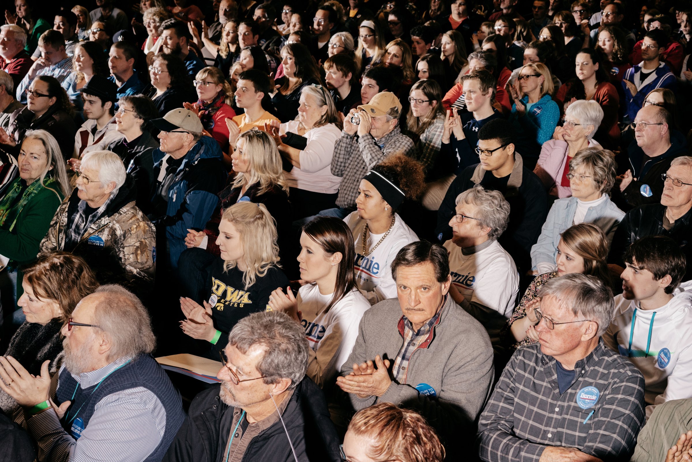 TIMEPOL Supporters clap at a campaign event in Iowa on Jan. 24, 2016.