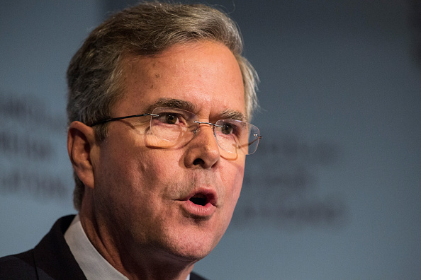 Republican presidential hopeful Jeb Bush speaks at the Council on Foreign Relations on January 19, 2016 in New York City.
