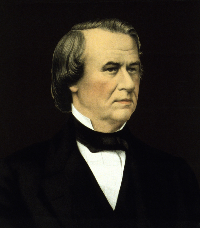 Andrew Johnson, the 17th President of the United States. Johnson became president by being Abraham Lincoln's vice president at the time of Lincoln's assassination. (Universal History Archive / Getty Images)